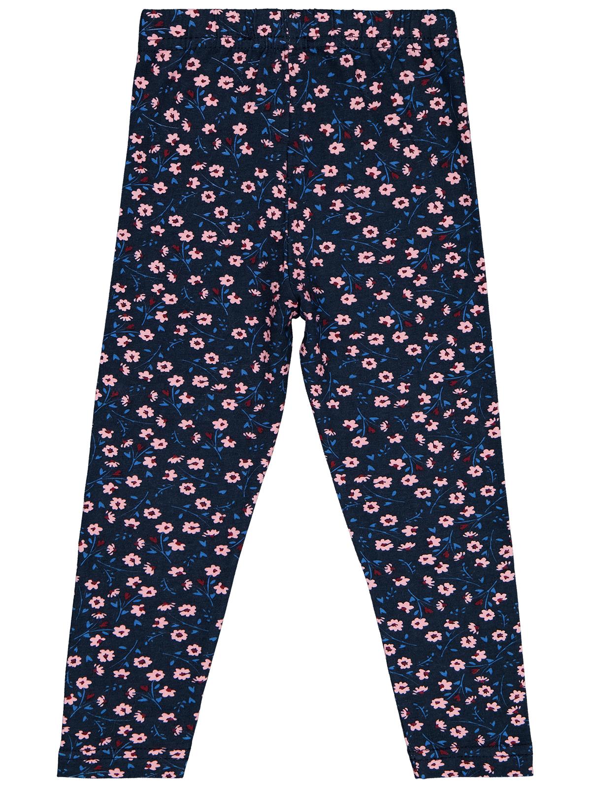 Civil Girls Çiçek Baskılı 2-5 Yaş Tayt - Lacivert