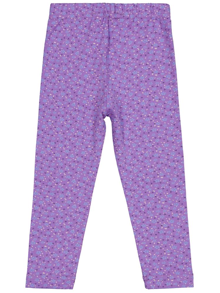 Civil Girls Çıtır Çiçek Baskılı 2-5 Yaş Tayt - Lila