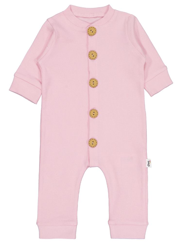 Civil Baby Düz Basic 1-6 Ay Tulum - Pembe