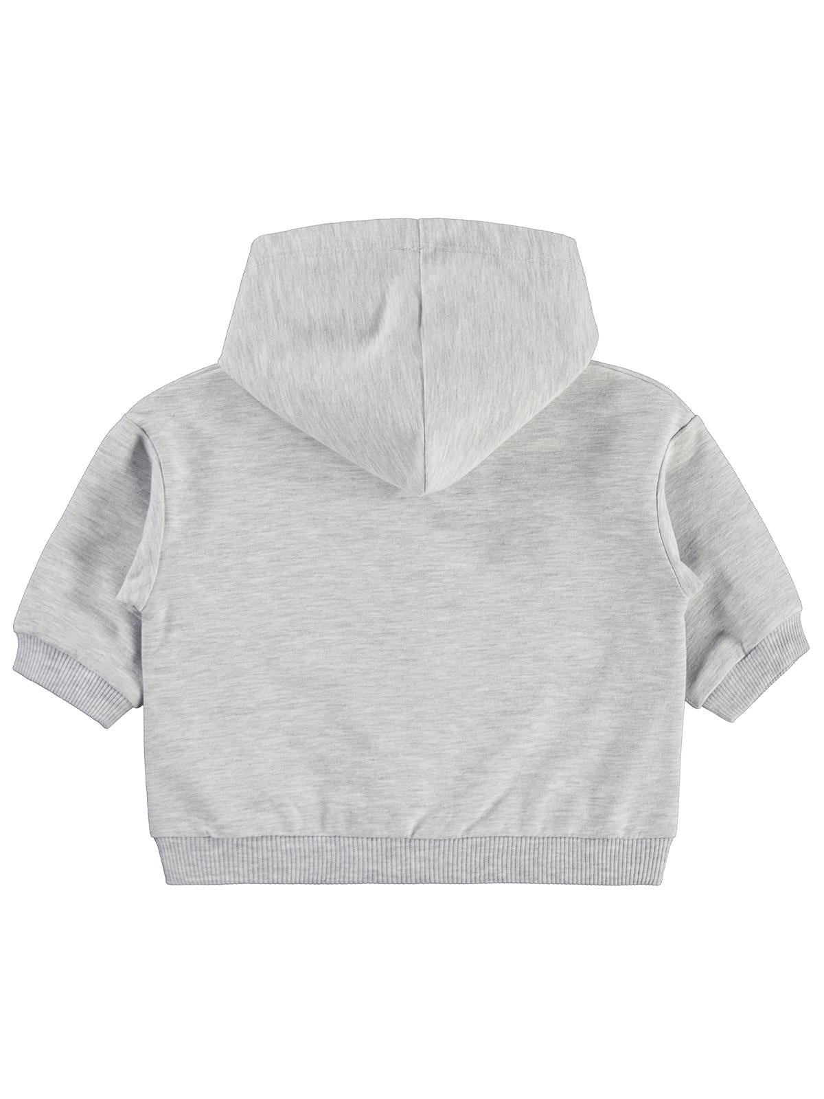 Civil Baby Civil Basic Kalp Etiketli Kapüşonlu 6-18 Ay Hırka - Ekru