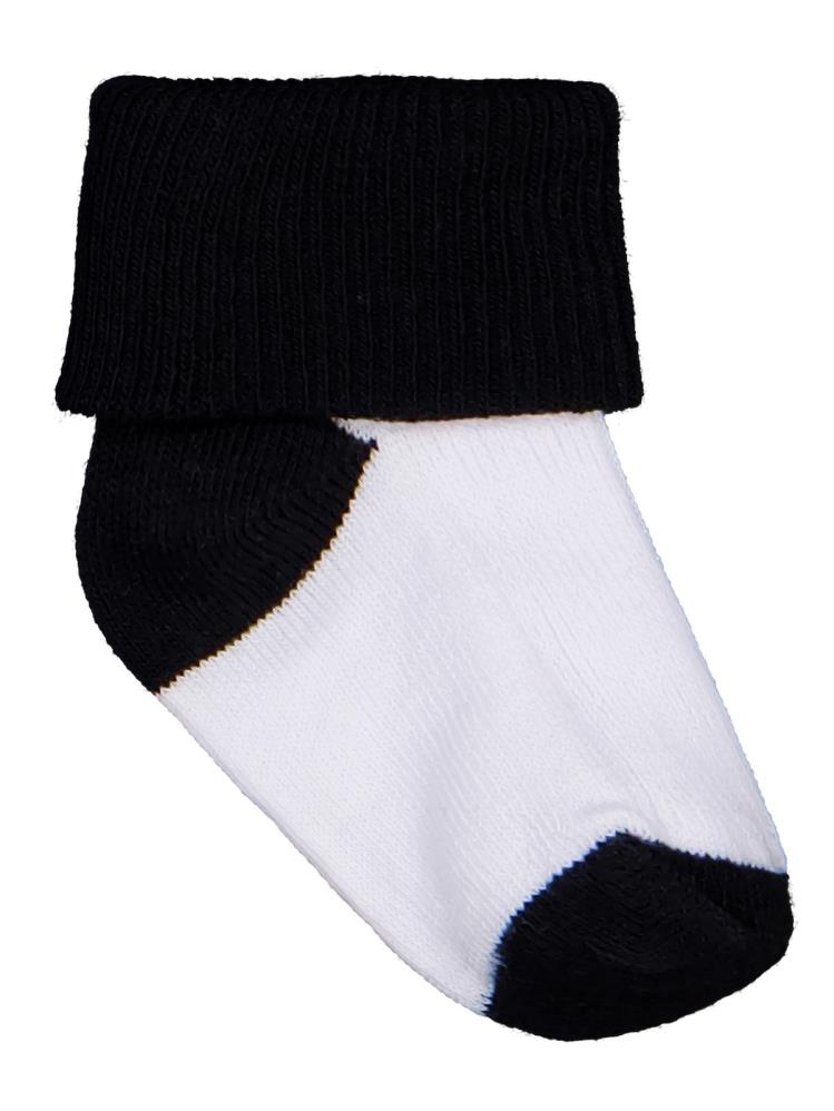 Civil Baby Siyah-Beyaz Asetat 0-24 Ay Çorap Setleri