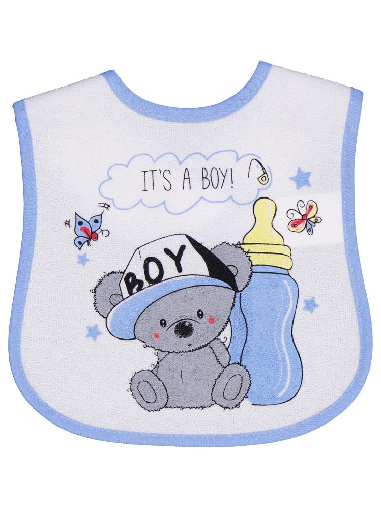 Civil Baby Biberon Baskılı Mama Önlüğü - Ekru