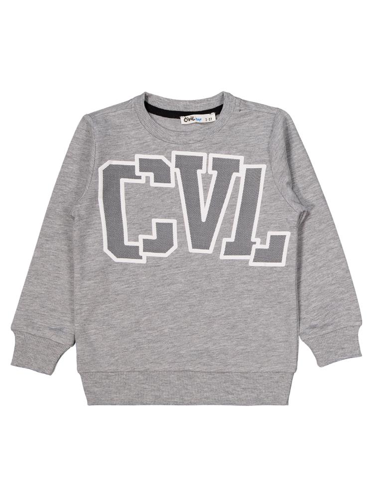 Civil Boys Cvl Baskılı 2-5 Yaş Takım - Gri