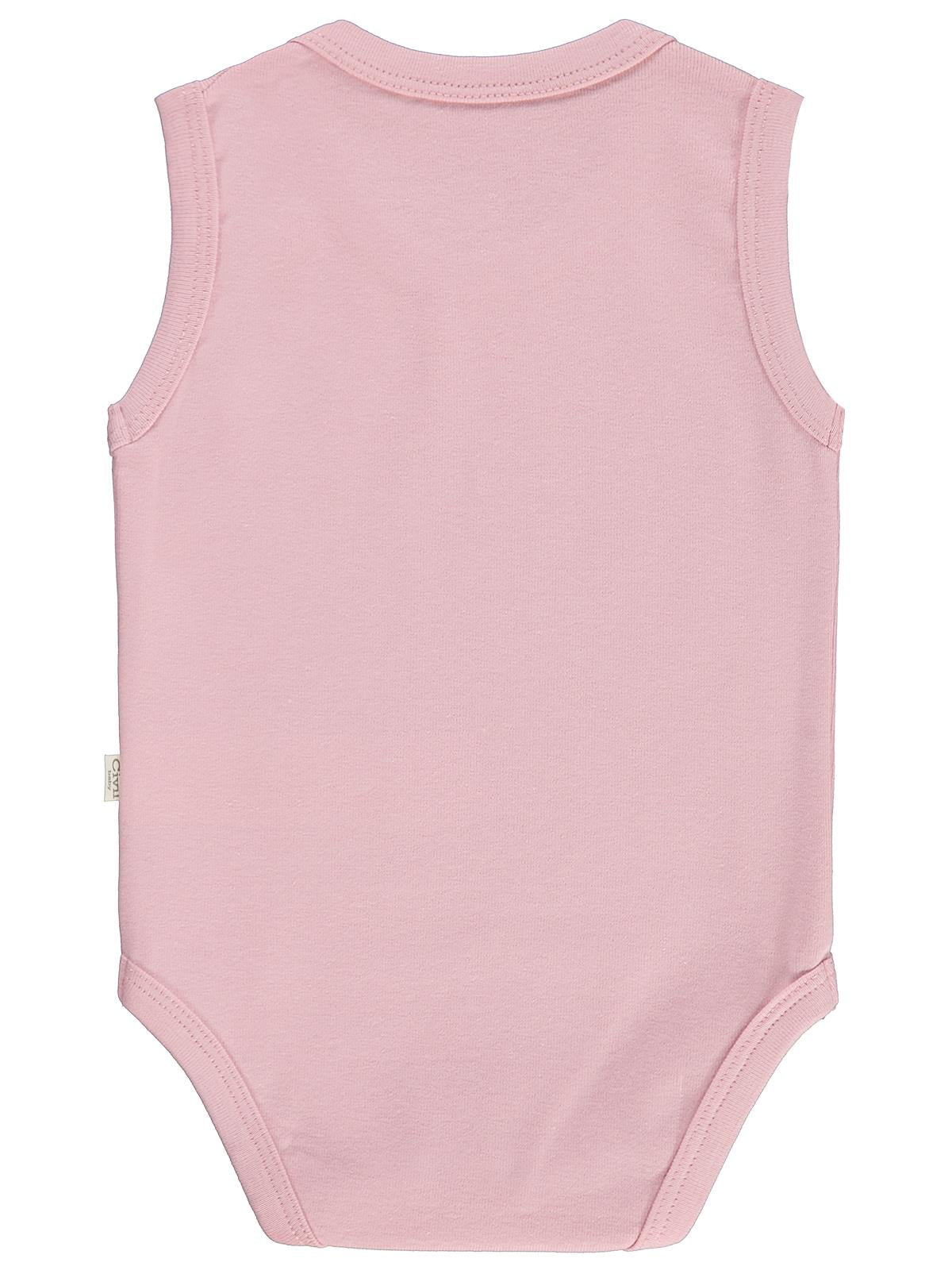 Civil Baby Düz Renkli 3-36 Ay Çıtçıtlı Badi - Pembe