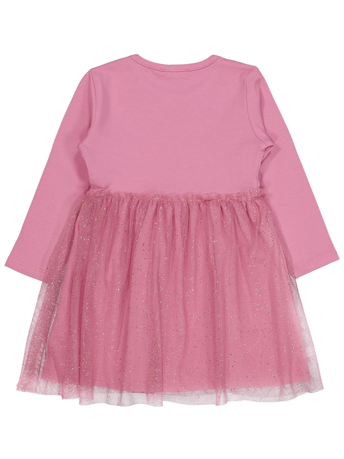 Civil Girls Fiyonk Baskılı 2-5 Yaş Elbise - Pembe