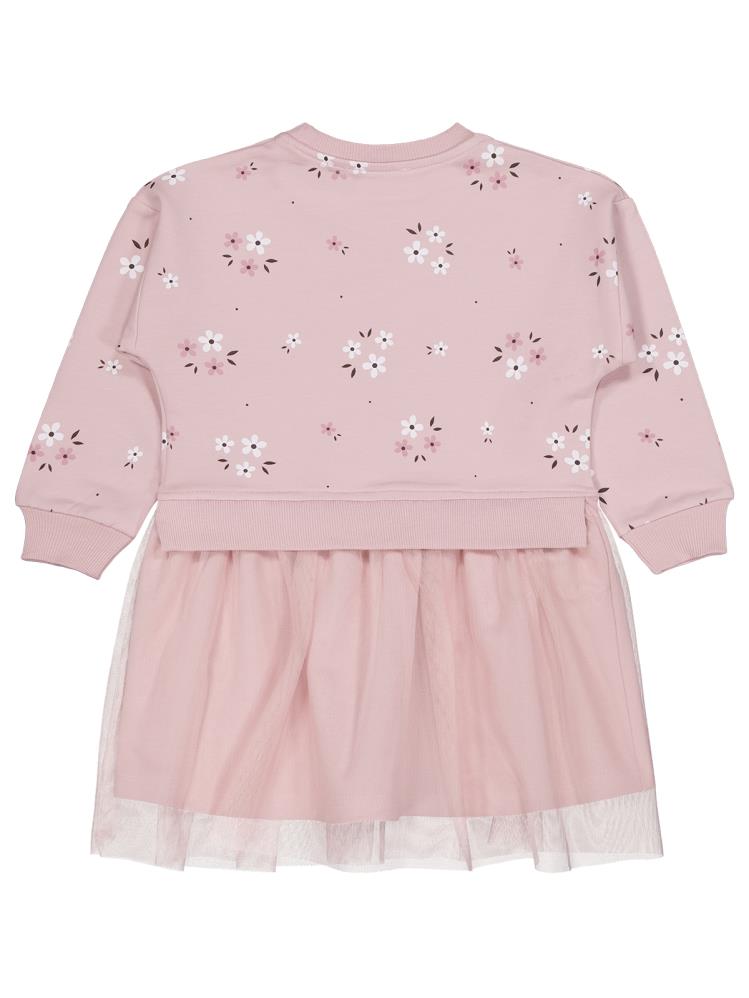 Civil Girls Çiçek Baskılı 2-5 Yaş Elbise - Pembe