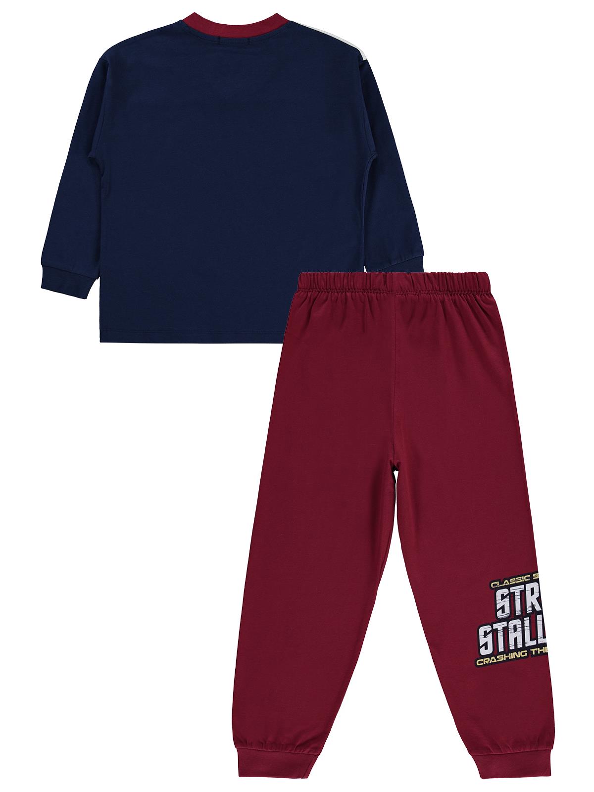 Civil Erkek Çocuk Araba Baskılı Pijama Takımı | Süprem-Süprem | Okul Kreş ve Günlük Kullanım - Lacivert