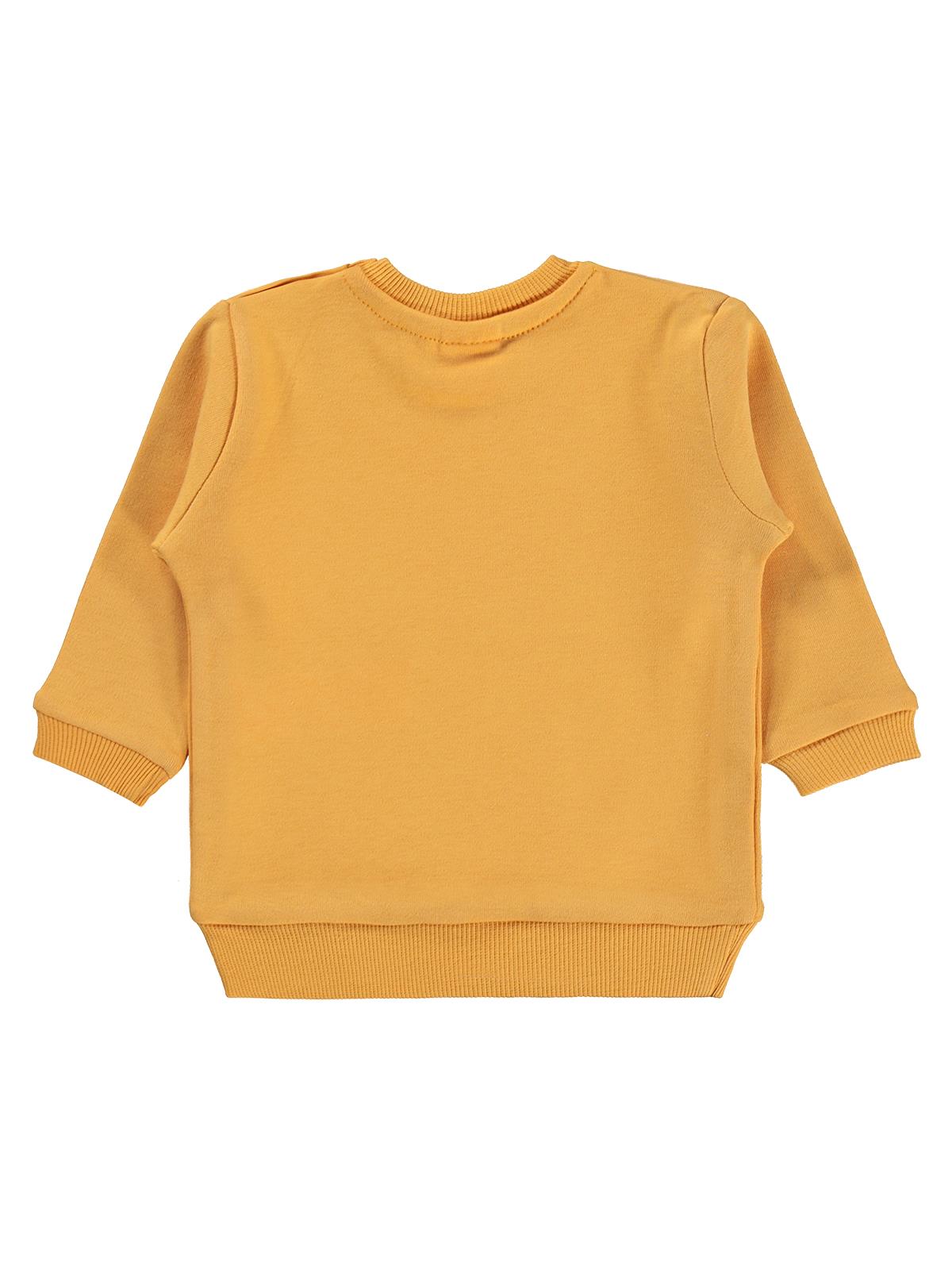 Civil Baby To The Moon Baskılı 6-18 Ay Sweatshirt - Hardal