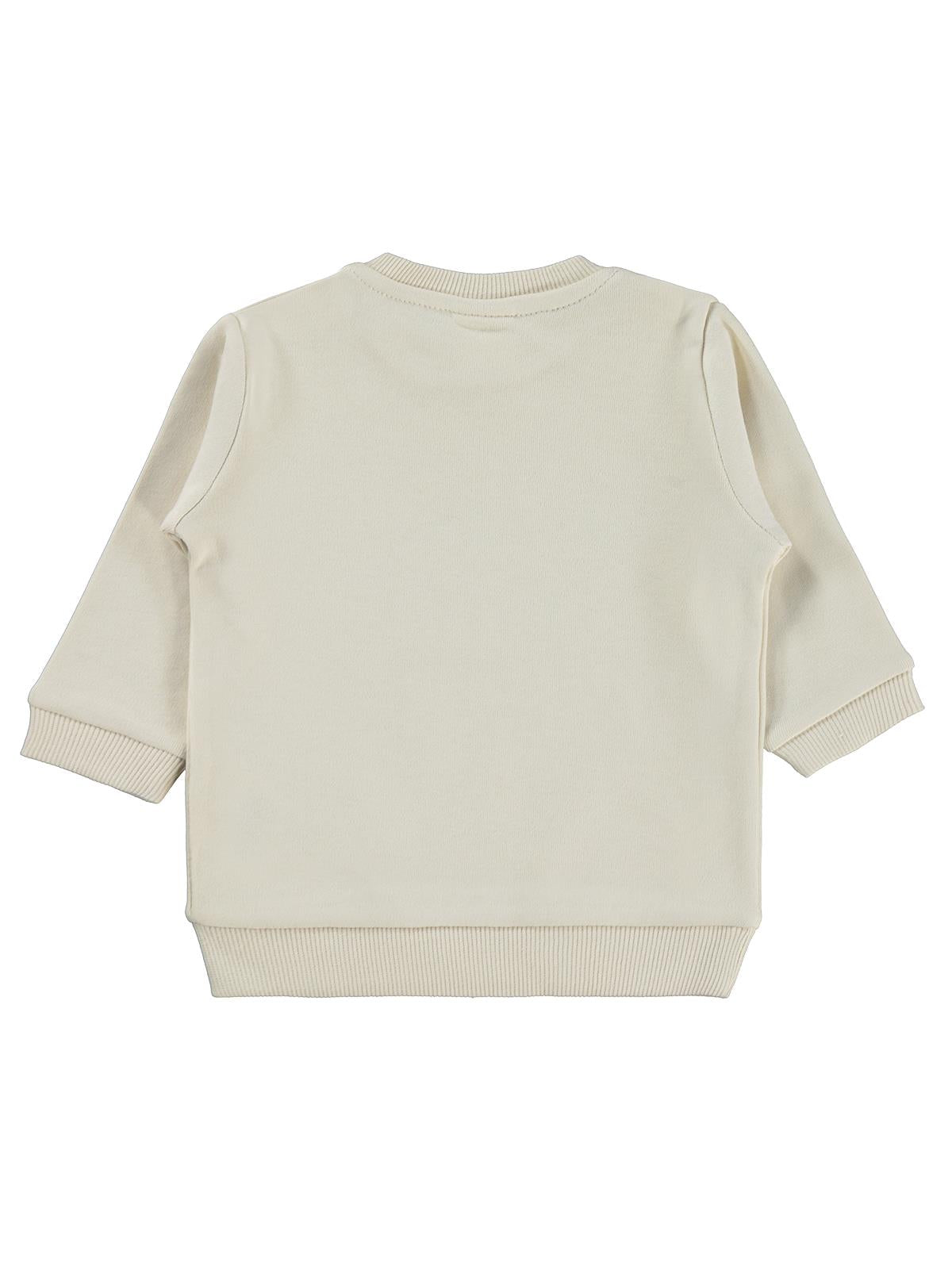 Civil Baby Give Me Yazı Baskılı 6-18 Ay Sweatshirt - Fil Dişi