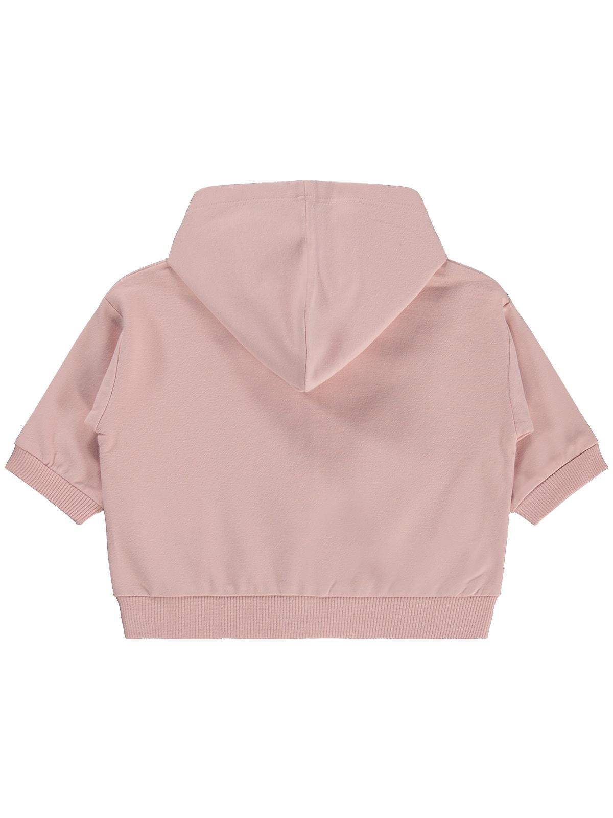 Civil Baby Civil Basic Kalp Etiketli Kapüşonlu 6-18 Ay Hırka - Pembe