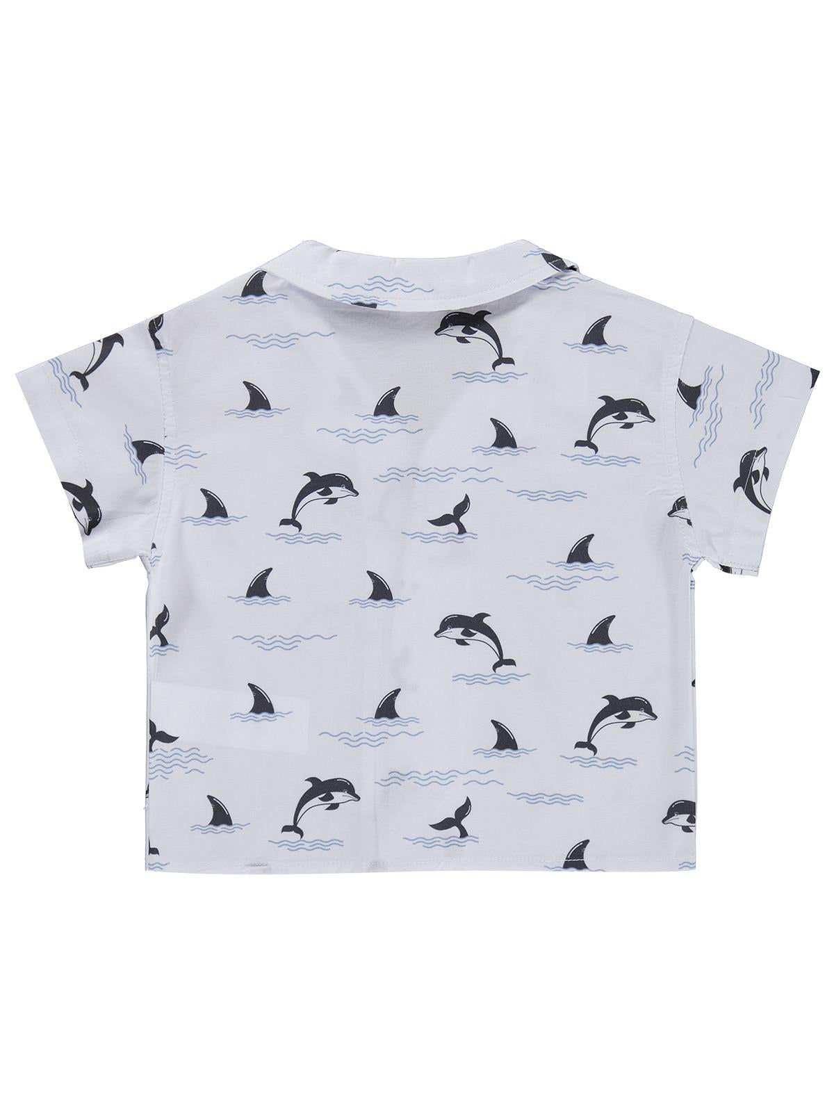 Civil Baby Yunus Balığı Baskılı 6-18 Ay Gömlek - Beyaz