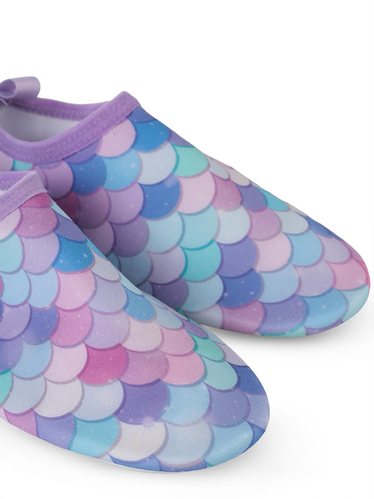 Civil Girls Balık Sırtı Baskılı Tabanlı 32-36 Numara Deniz Ayakkabısı - Lila