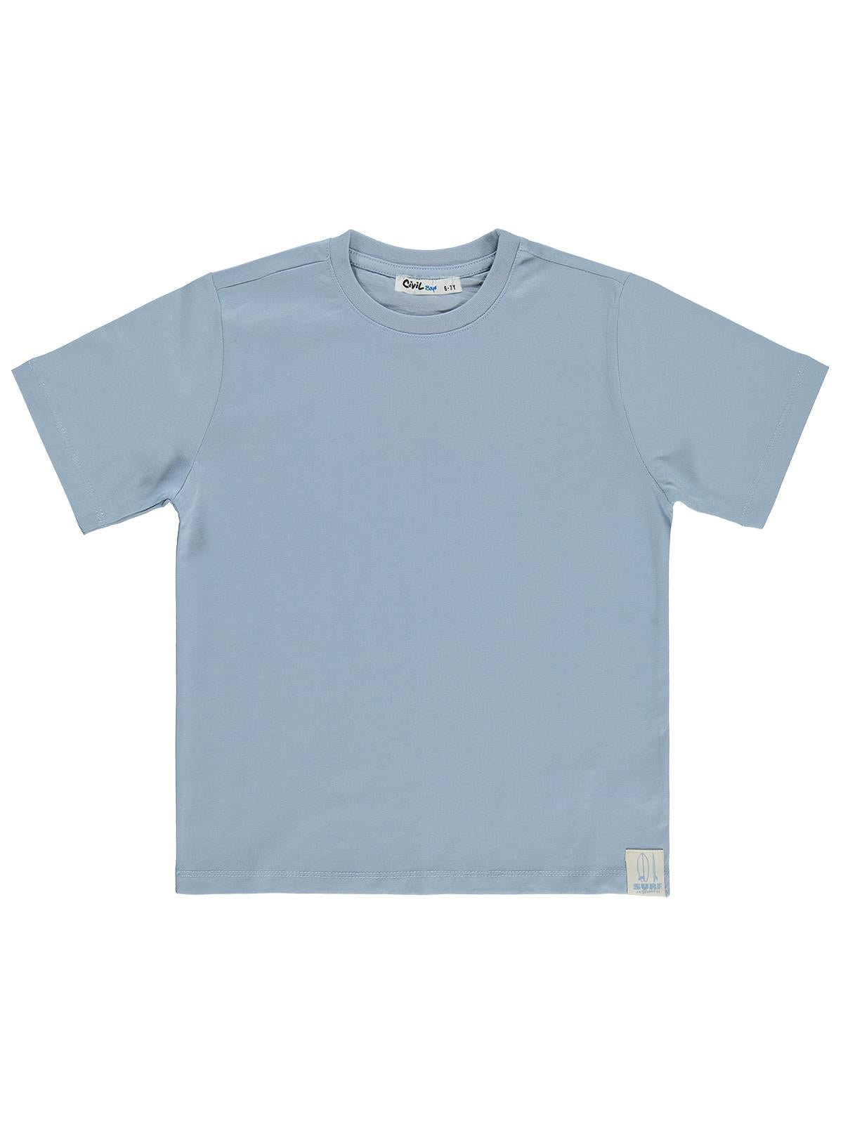 Civil Boys Basic Surf Etiketli 10-13 Yaş Tişört - Mavi