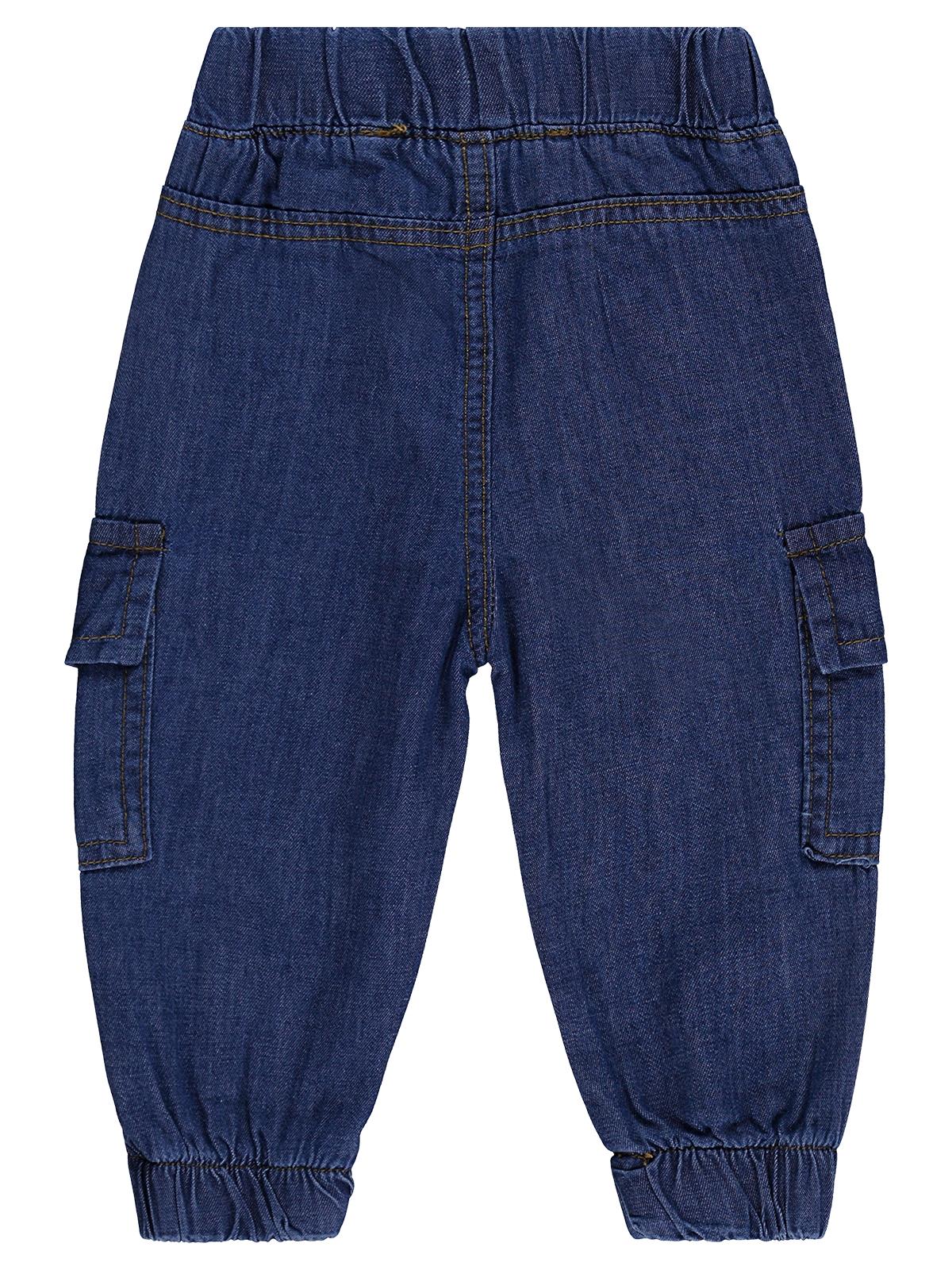 Civil Baby Kargo Cepli İnce Kot 6-18 Ay Pantolon - Mavi