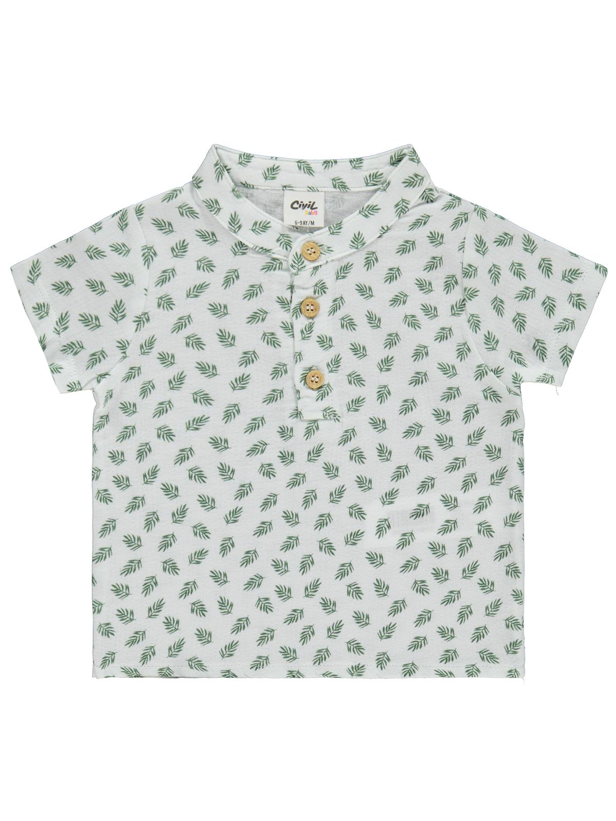 Civil Baby Müslin Yaprak Empirme 6-18 Ay Takım - Yeşil