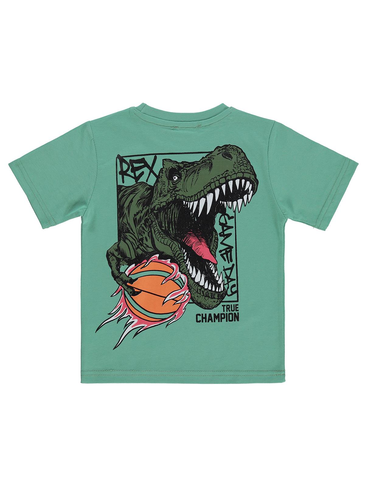 Civil Boys Rex Dinozor Basklı 2-5 Yaş Tişört - Yeşil