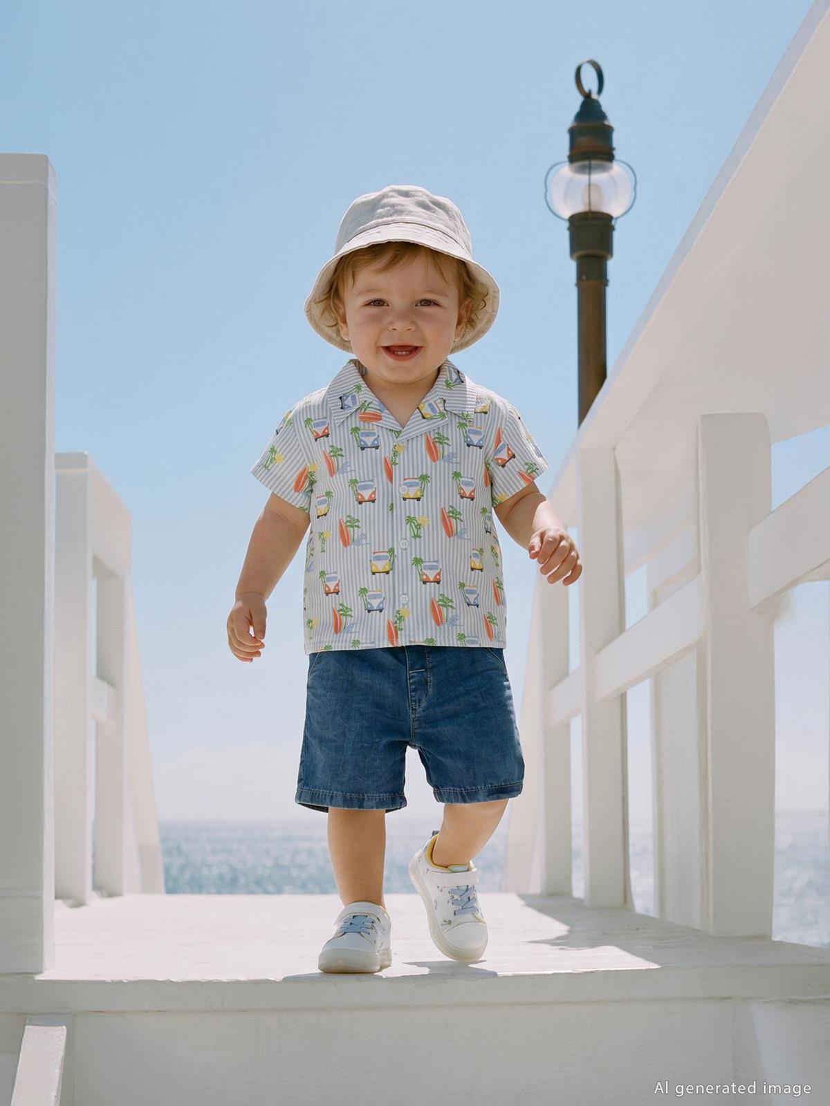 Civil Baby Erkek Bebek Araba Empirme 6-18 Ay Takım - Mavi