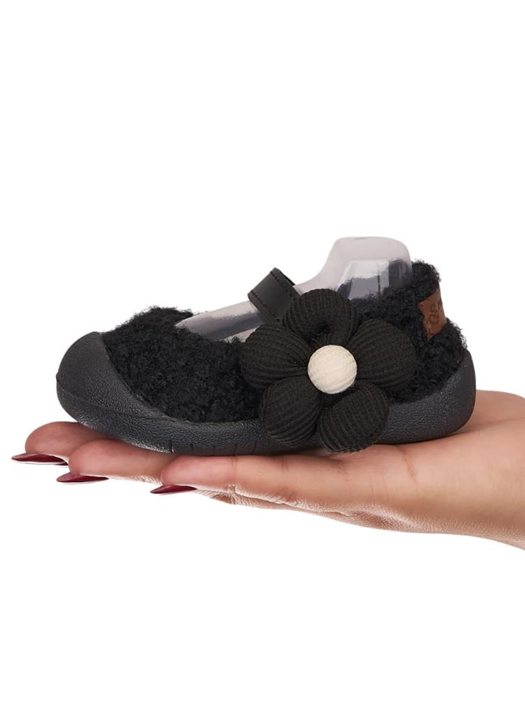 Mumenim Baby Lebom Çiçekli 17-22 Numara İlkadım - Siyah