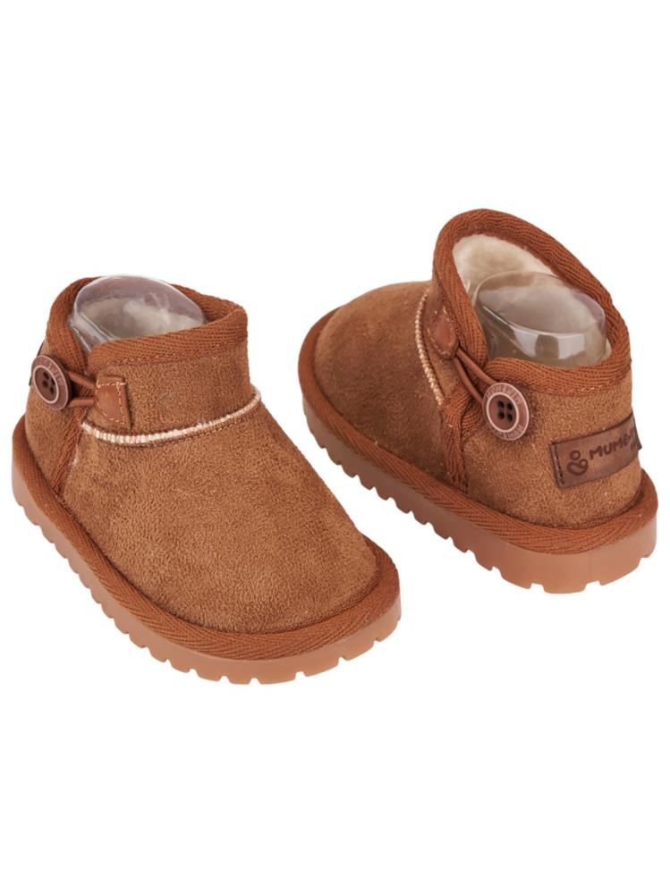 Mumenim Baby Kodiak Düğmeli 26-30 Numara Bot - Kahverengi