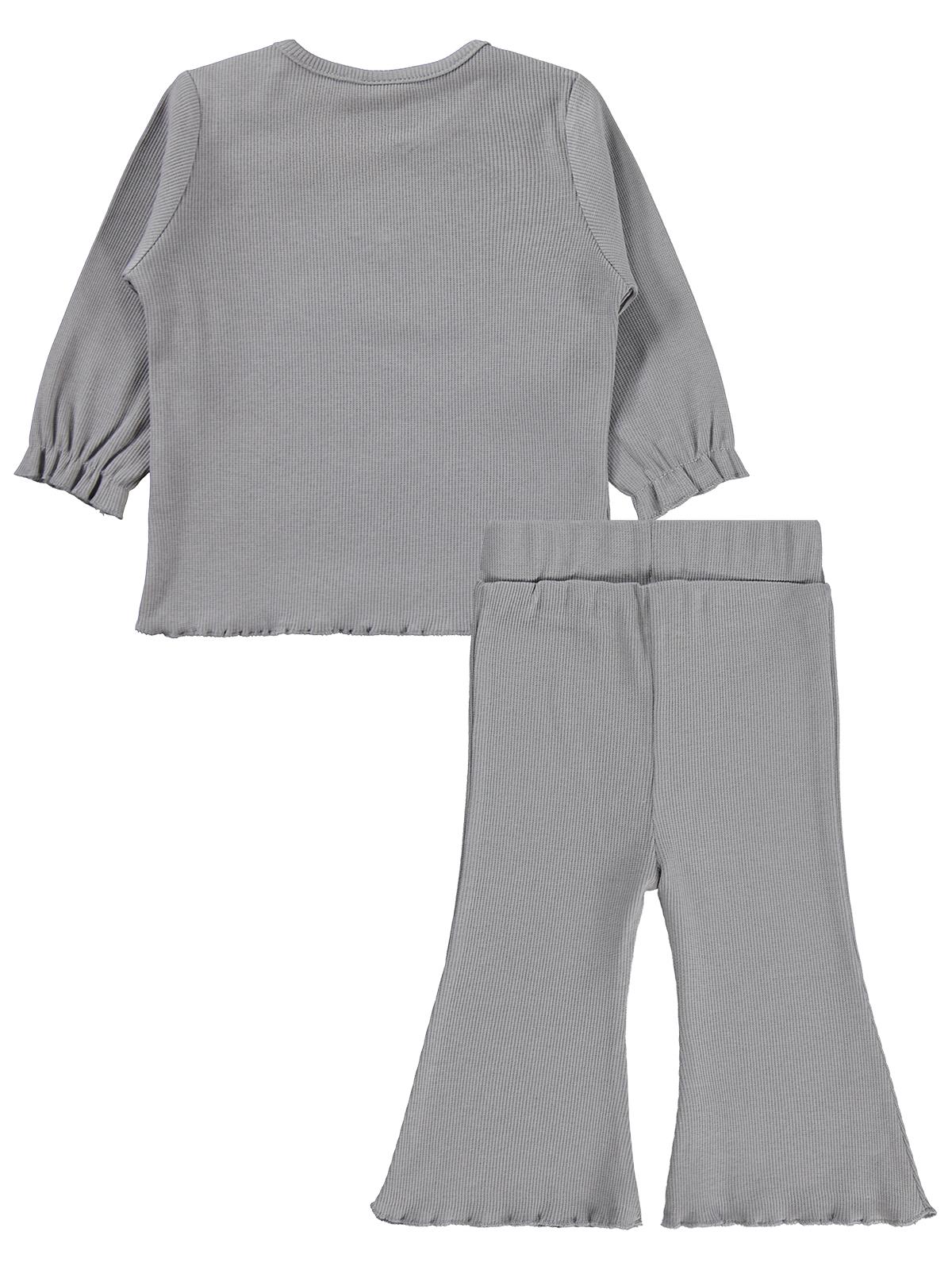 Civil Baby Papatya Nakışlı 6-18 Ay Takım - Gri