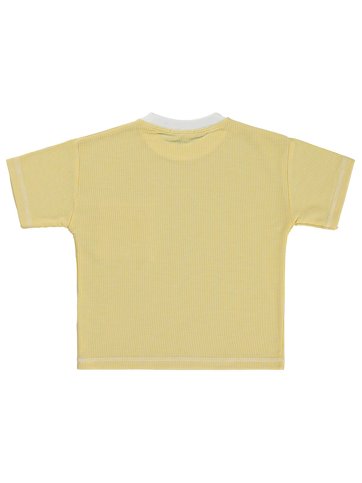 Civil Boys Karyoka Dikişli Cepli 2-5 Yaş Tişört - Sarı