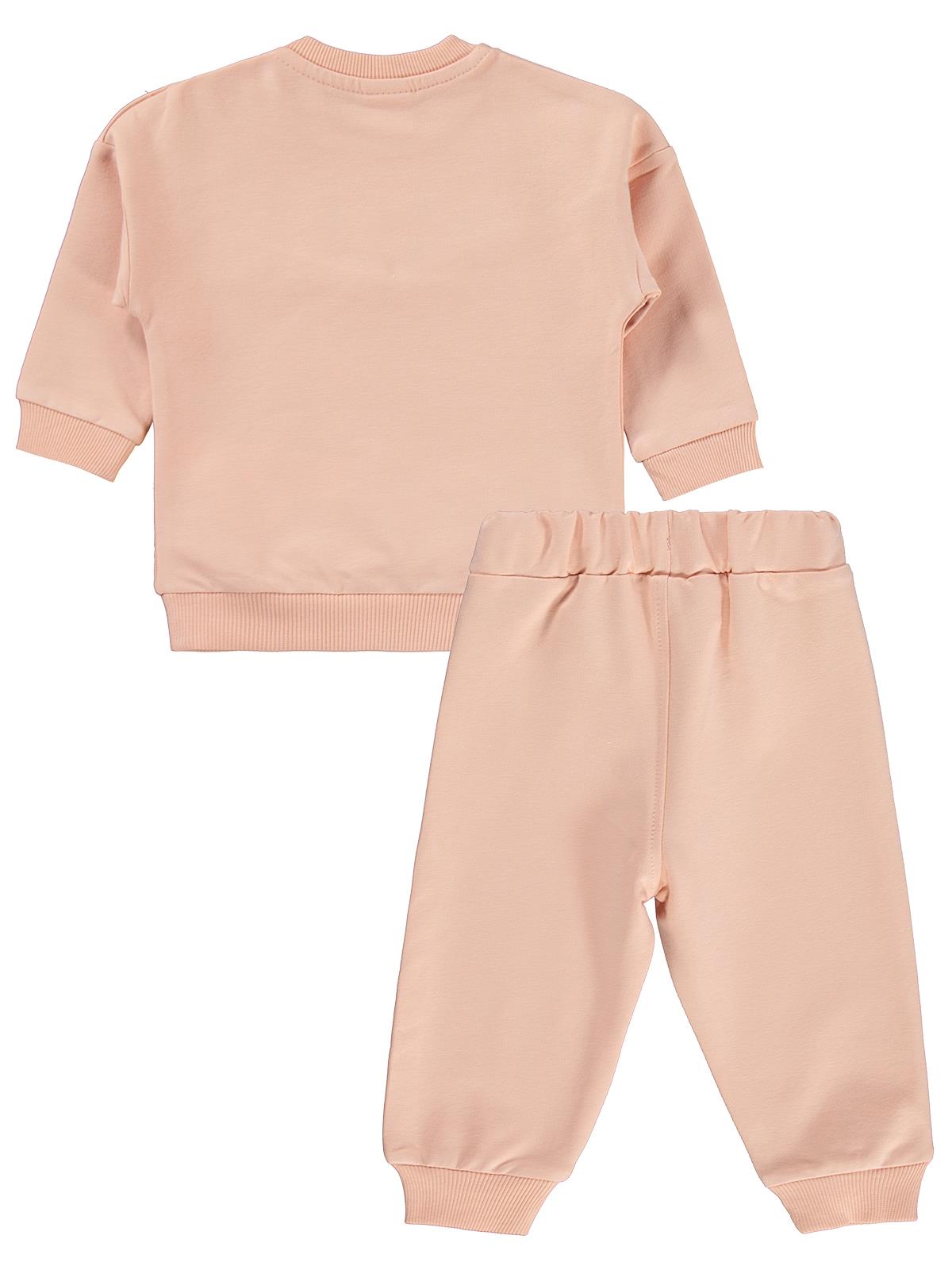 Civil Baby Çiçek Nakışlı 6-18 Ay Takım - Pudra
