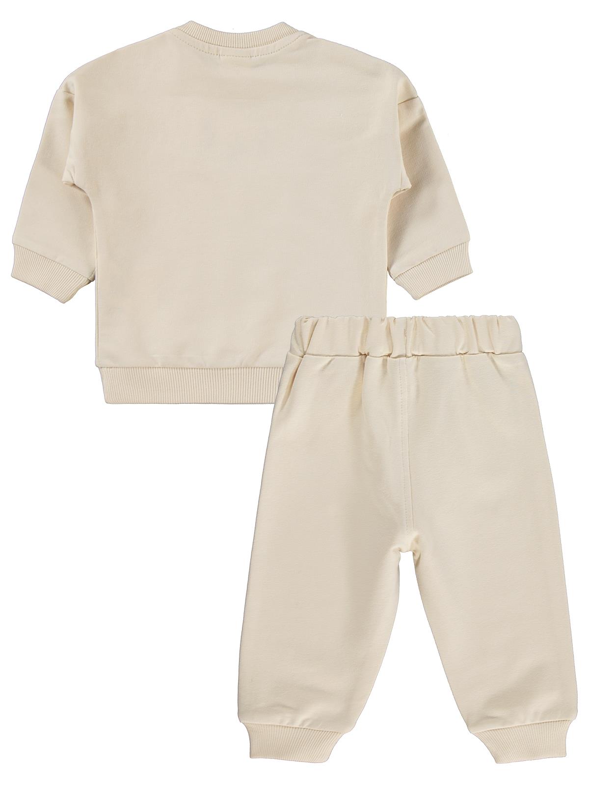 Civil Baby Çiçek Nakışlı 6-18 Ay Takım - Bej