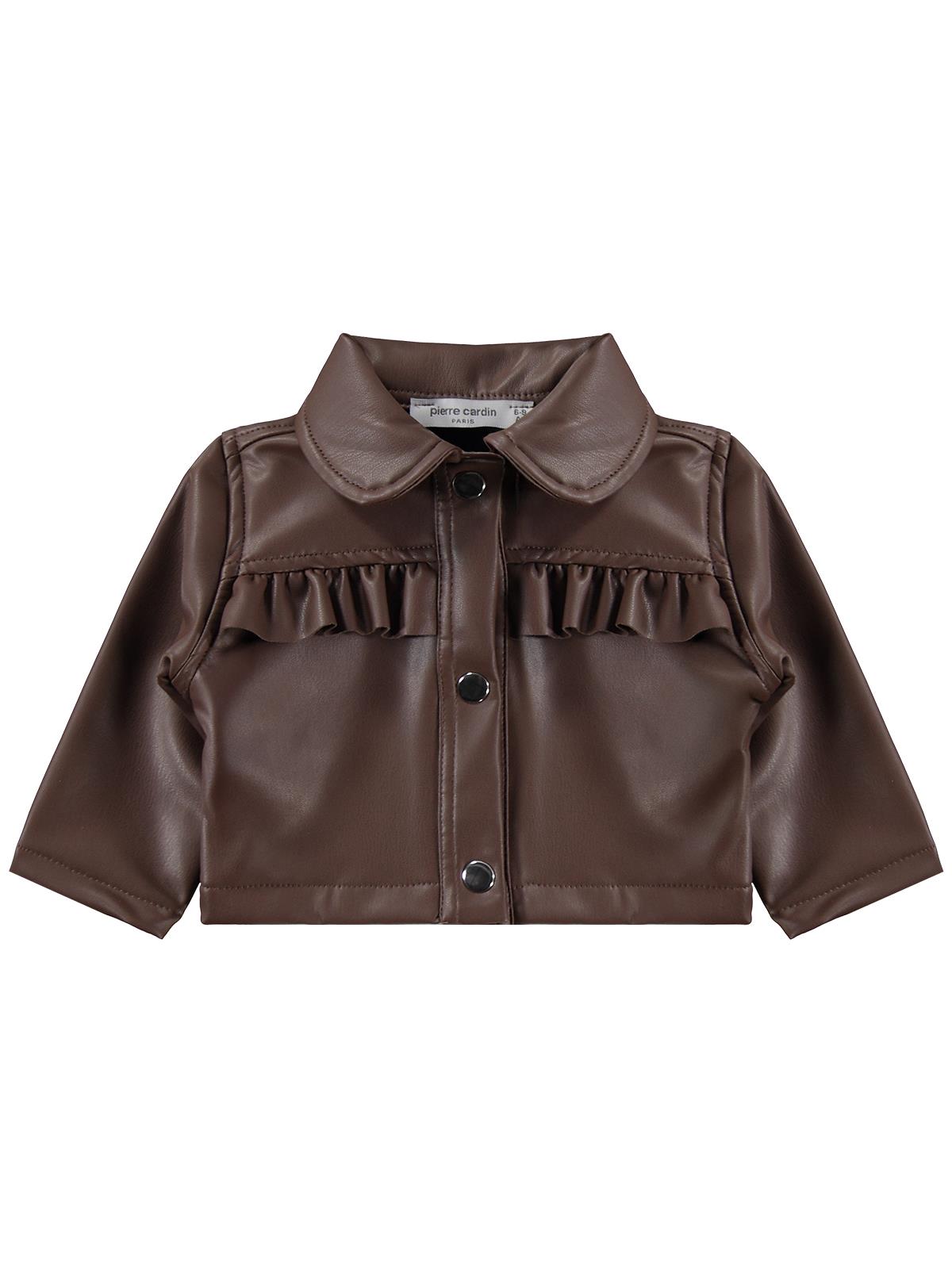 Civil Baby Deri Roba Fırfırlı 6-18 Ay Takım - Kahverengi