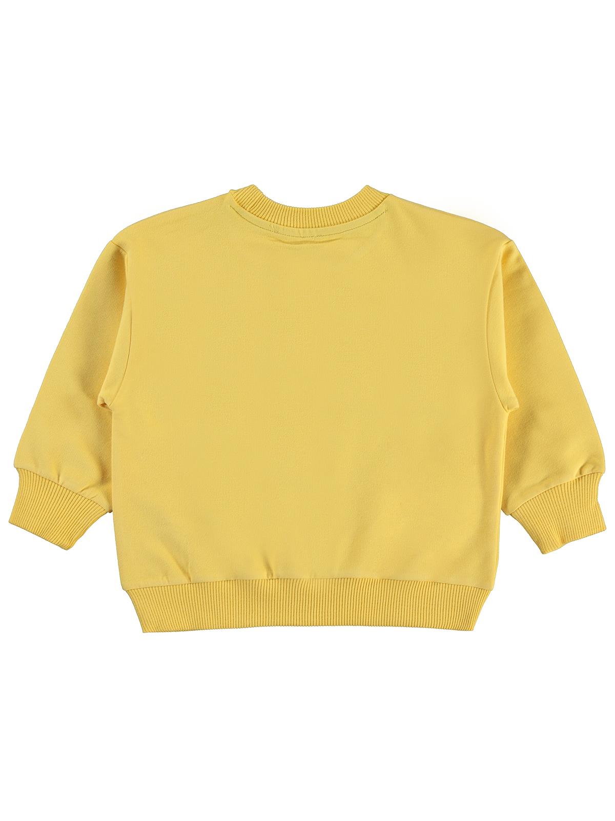 Civil Erkek Çocuk Armalı Sweatshirt | Fırçalı 2 İp Uzun Kol | Okul Kreş ve Günlük Kullanım - Hardal