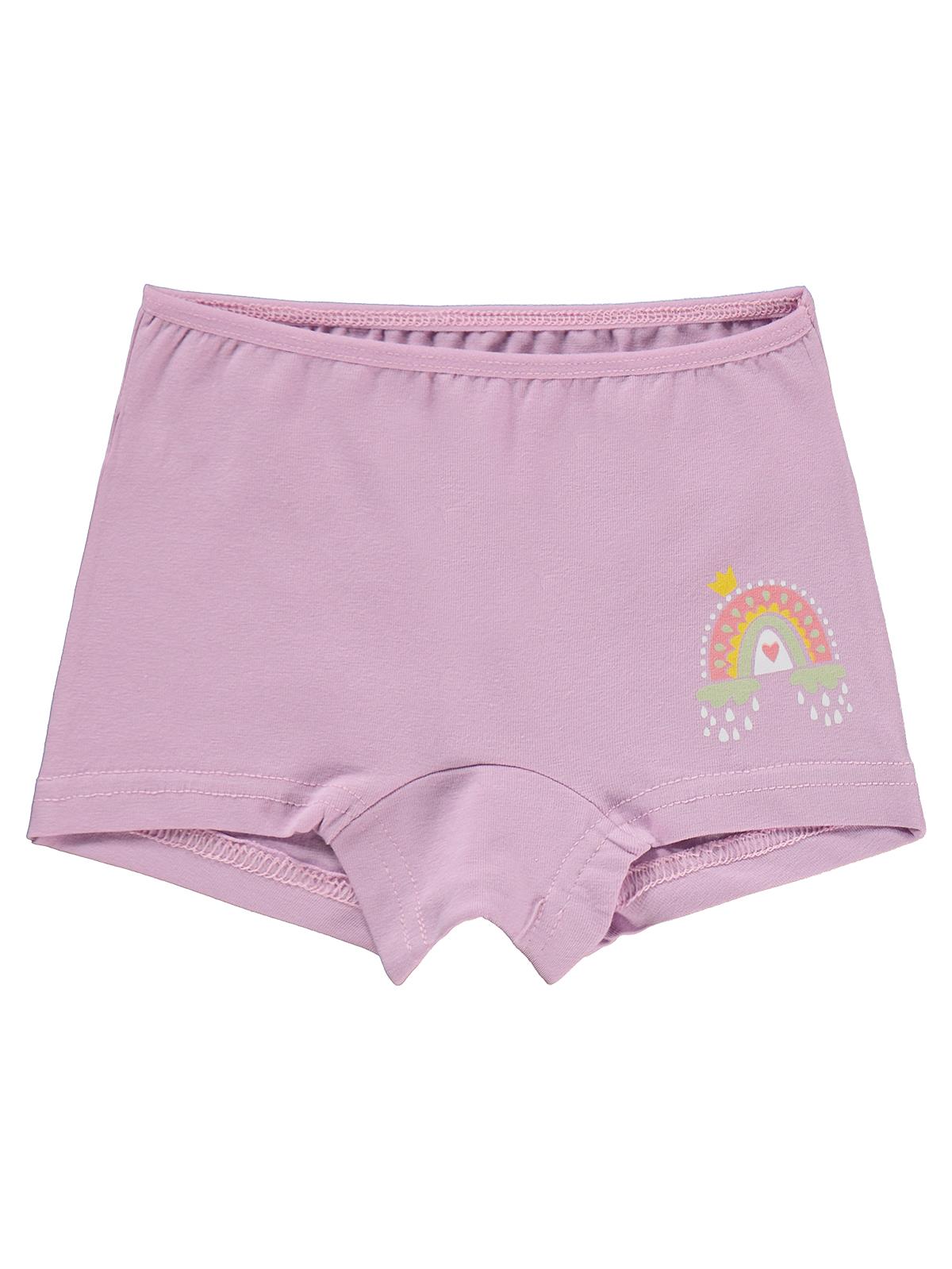 Civil Kız Çocuk Unicorn Kız Çocuk 2'li Boxer | Likralı Süprem Baskılı | Okul Kreş ve Günlük Kullanım