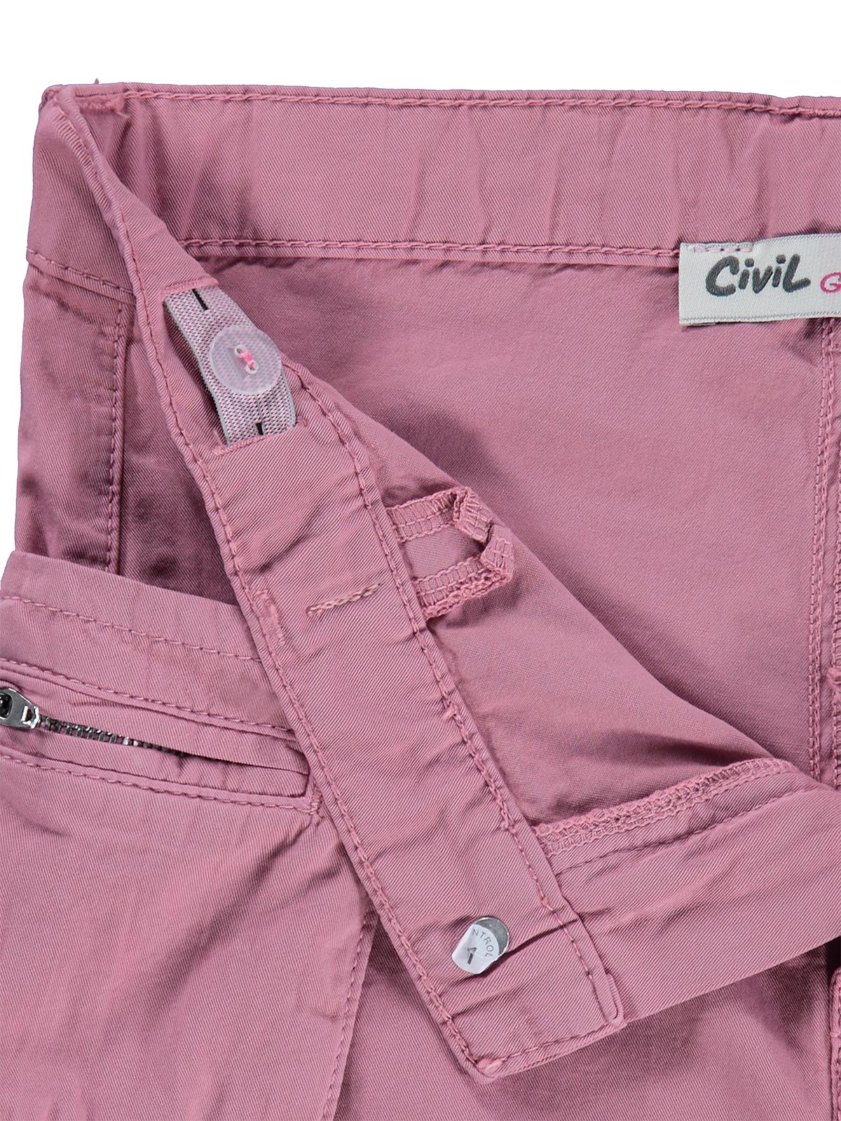 Civil Girls Üç Cepli Kargo 2-5 Yaş Pantolon - Pembe