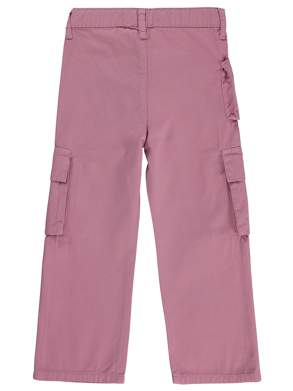 Civil Kız Çocuk Üç Cepli Kargo Pantolon | Gabardin | Okul Kreş ve Günlük Kullanım - Pembe