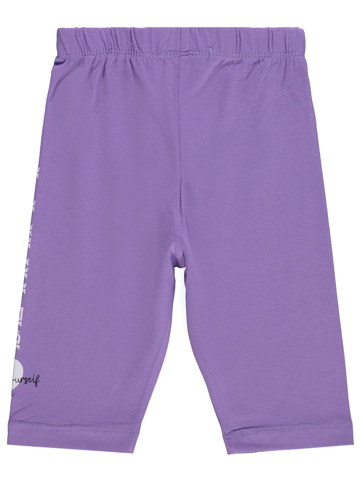 Civil Girls Be Happy Baskılı 2-5 Yaş Tayt - Lila