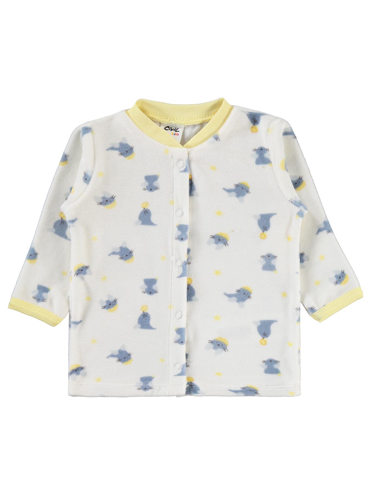 Civil Baby Little Sailors Nakışlı 1-9 Ay Pijama Takımı - Ekru