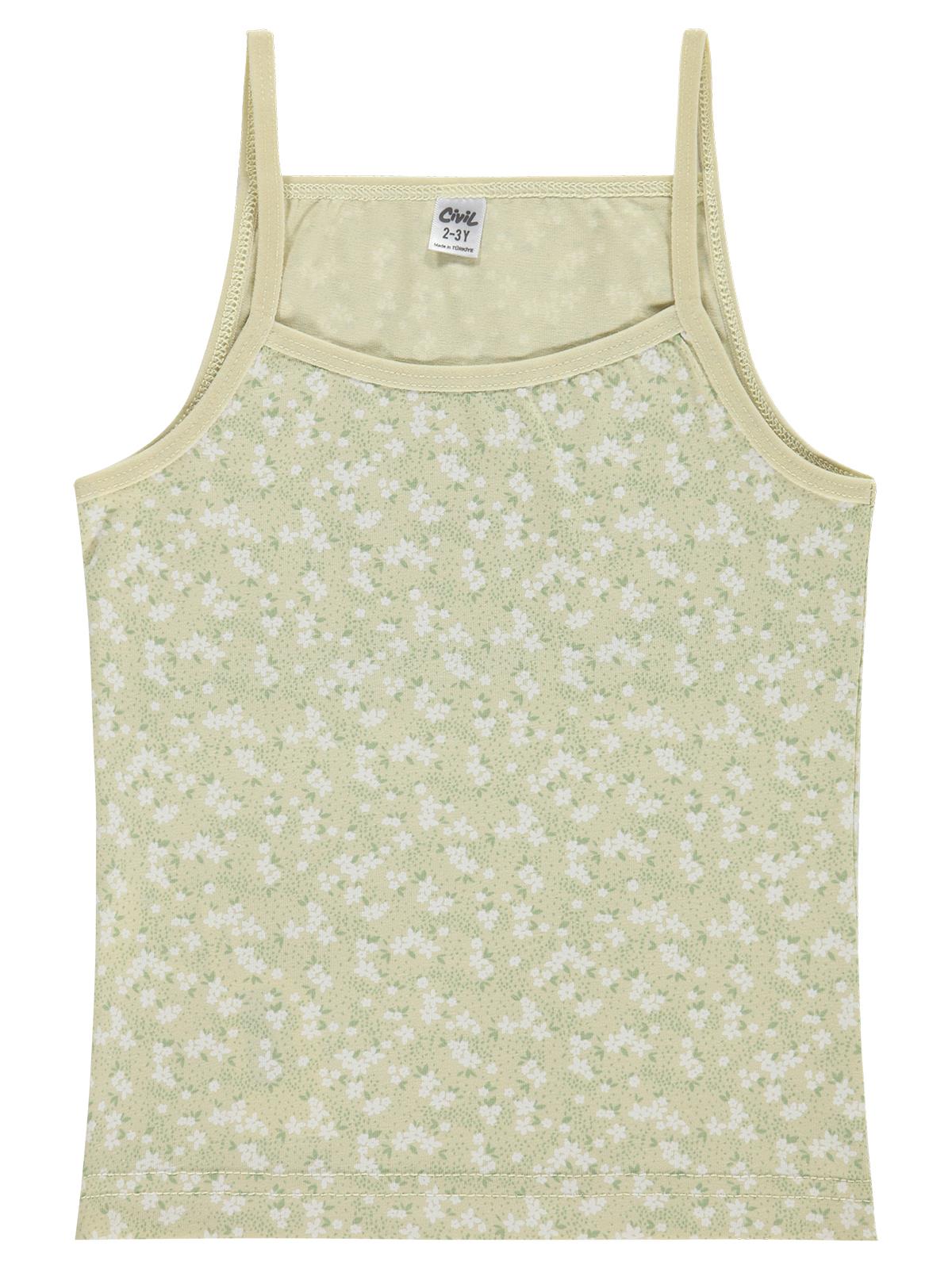 Civil Girls Fiyonk Aksesuarlı Çiçek 2-10 Yaş Kız Çocuk 2'li Atlet