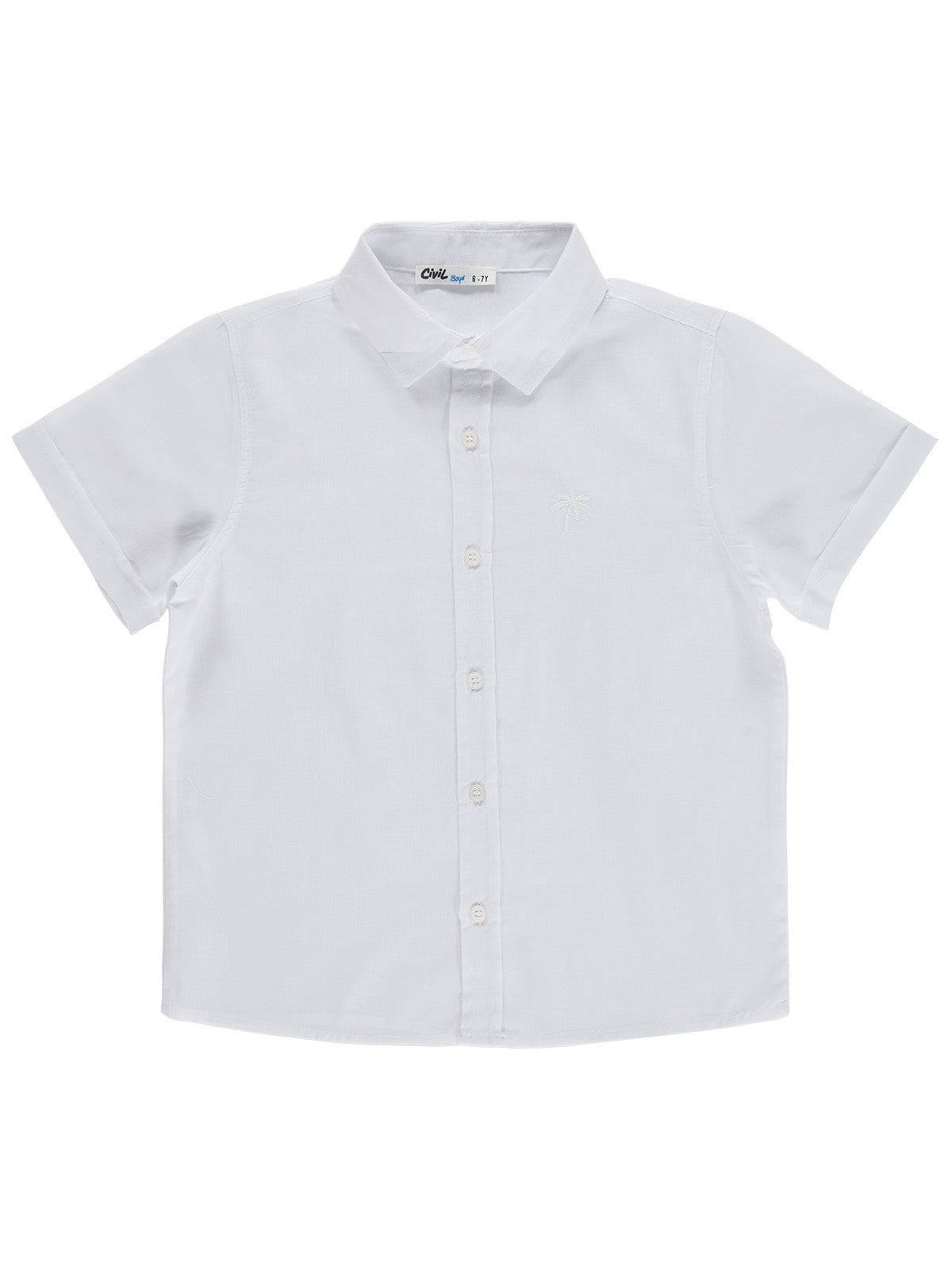 Civil Boys Basic Kısa Kol 10-13 Yaş Gömlek - Beyaz