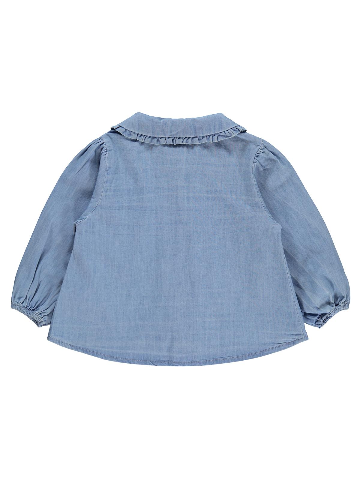 Civil Baby Fiyonk Nakışlı 6-18 Ay Gömlek - Mavi