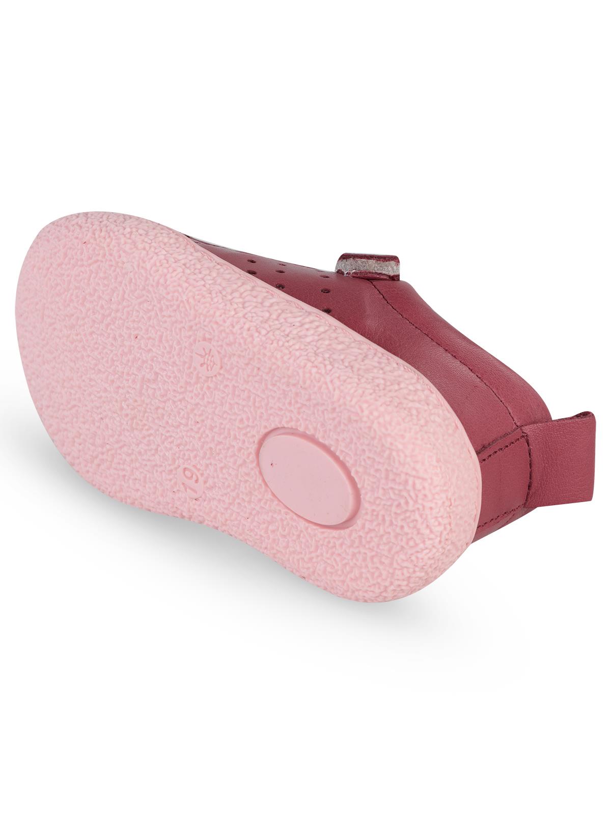 Civil Baby Cırtlı Deri 19-21 Numara İlkadım Ayakkabı - Kırmızı