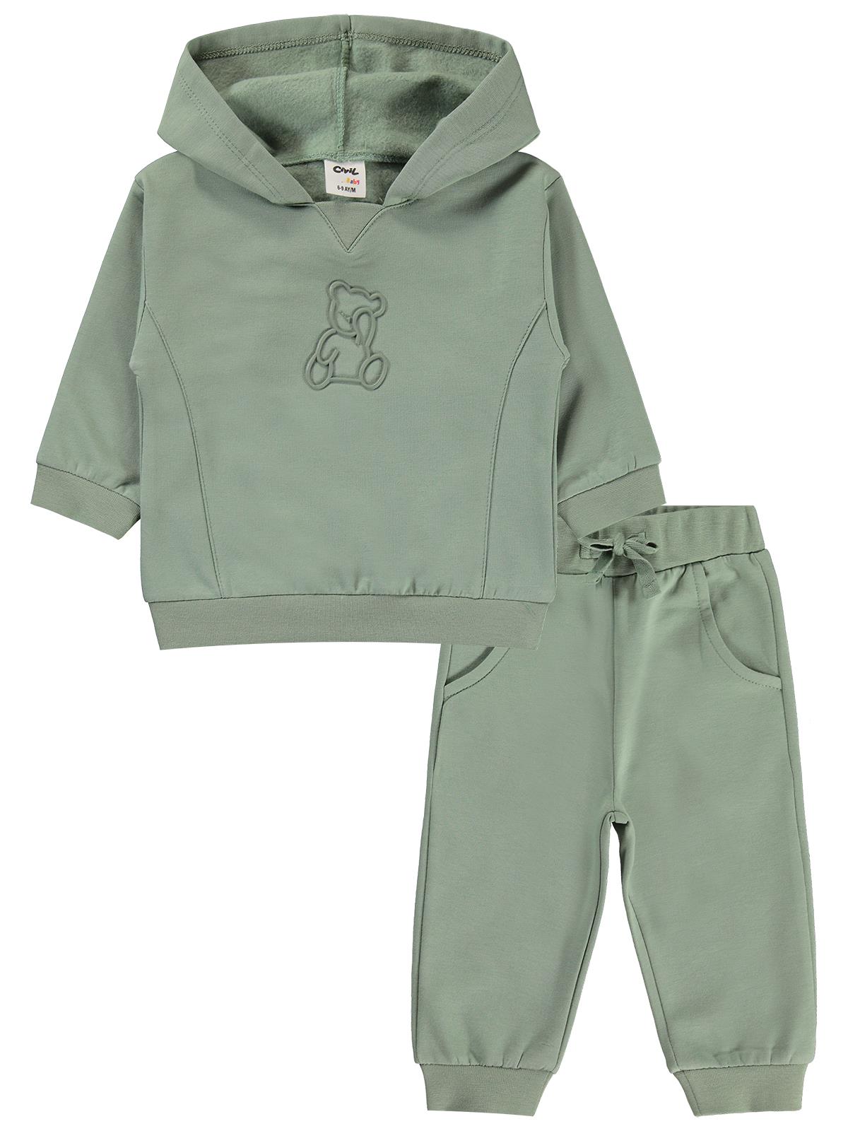 Civil Baby Teddy Baskılı 6-18 Ay Takım - Yeşil