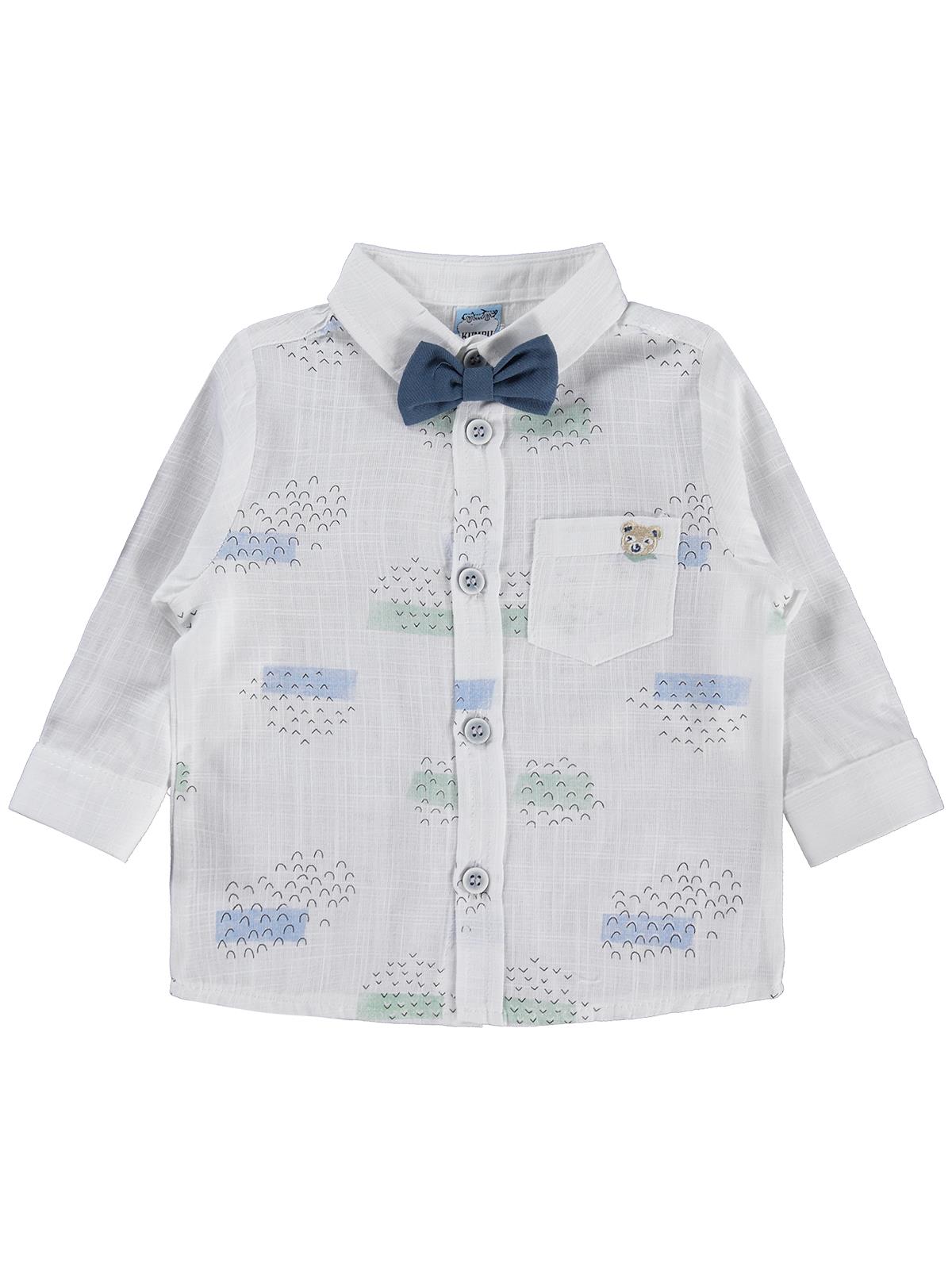 Kumru Papyonlu Hırka 3 Lü 6-18 Ay Takım - Beyaz