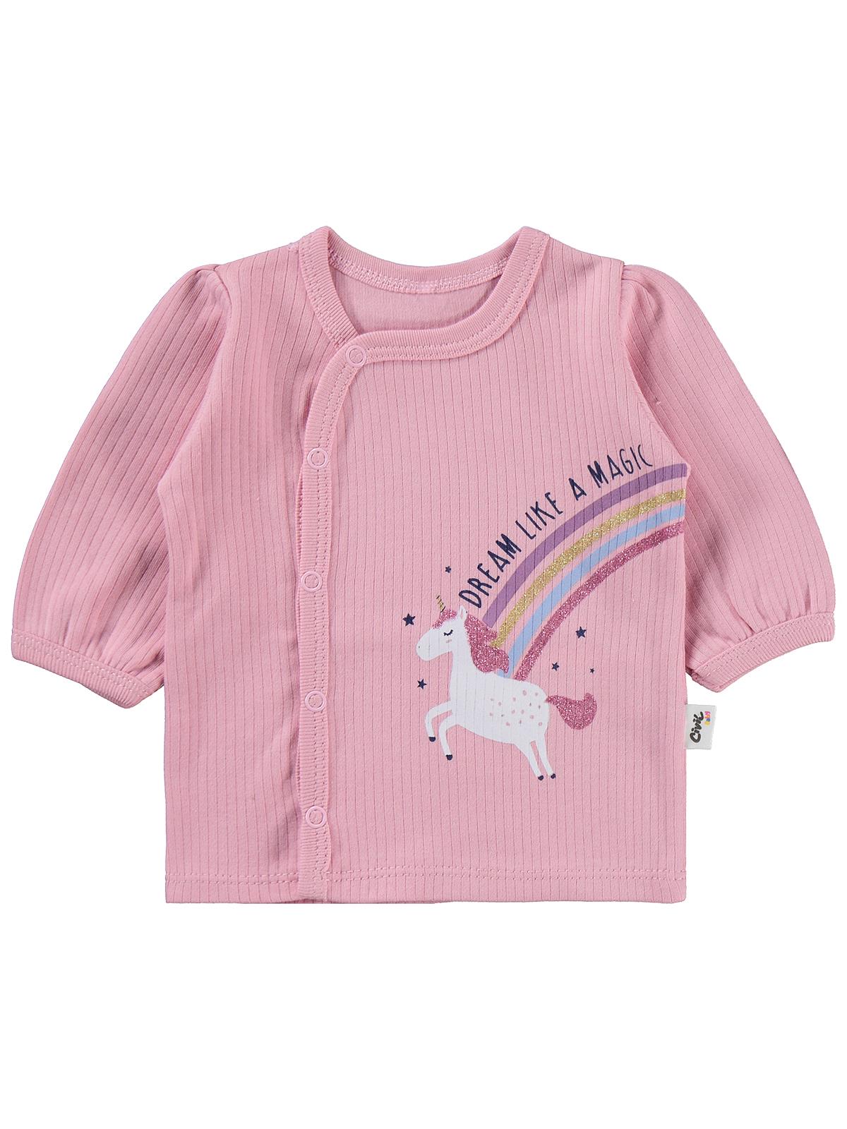 Civil Baby Unicorn Baskılı Zıbın Takımları - Pembe