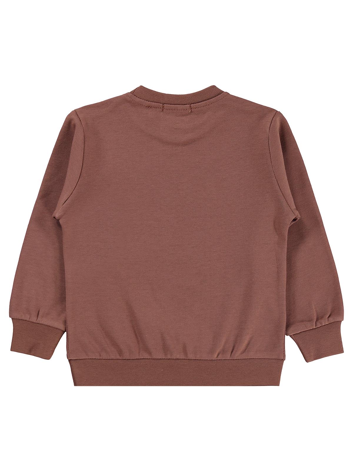 Civil Boys Erkek Çocuk Awesome Aslan Baskılı Sweatshirt Km | İnterlok | Okul Kreş ve Günlük Kullanım - Kahverengi
