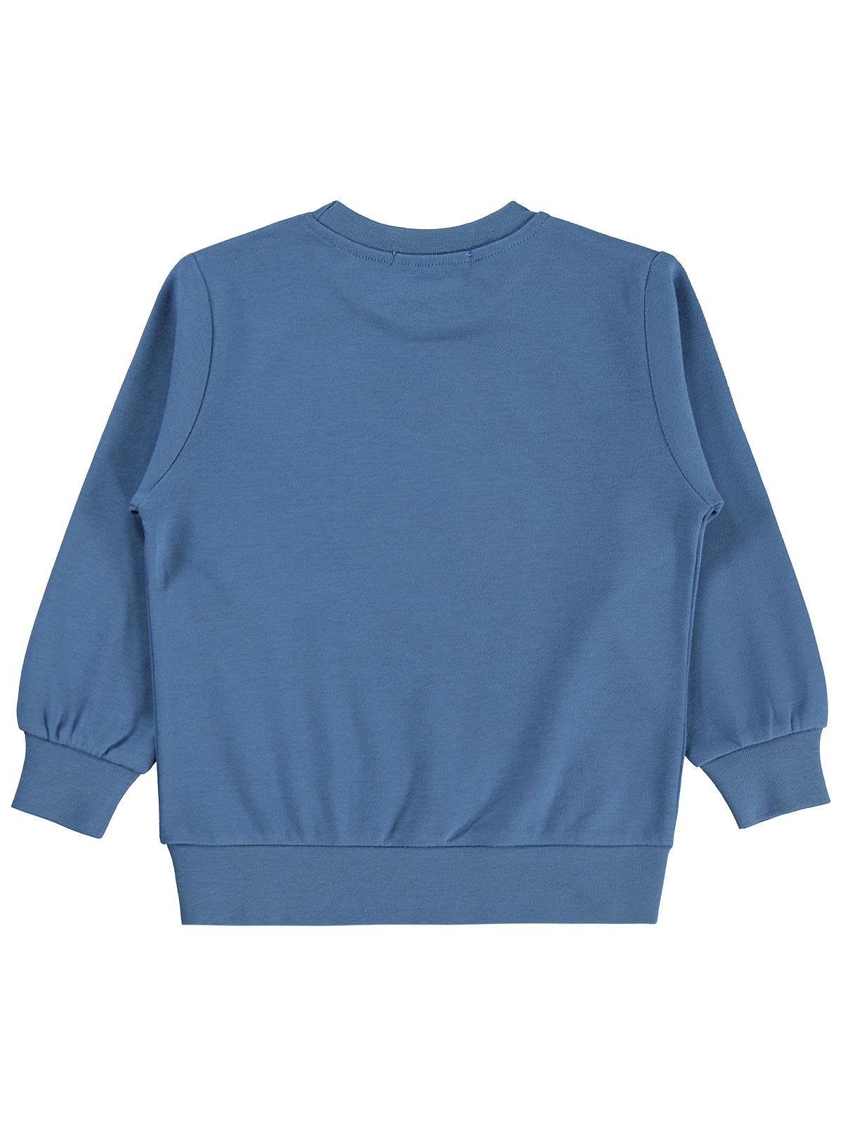 Civil Boys Fotoğraf Makinesi Baskılı 2-5 Yaş Sweatshirt - Mavi