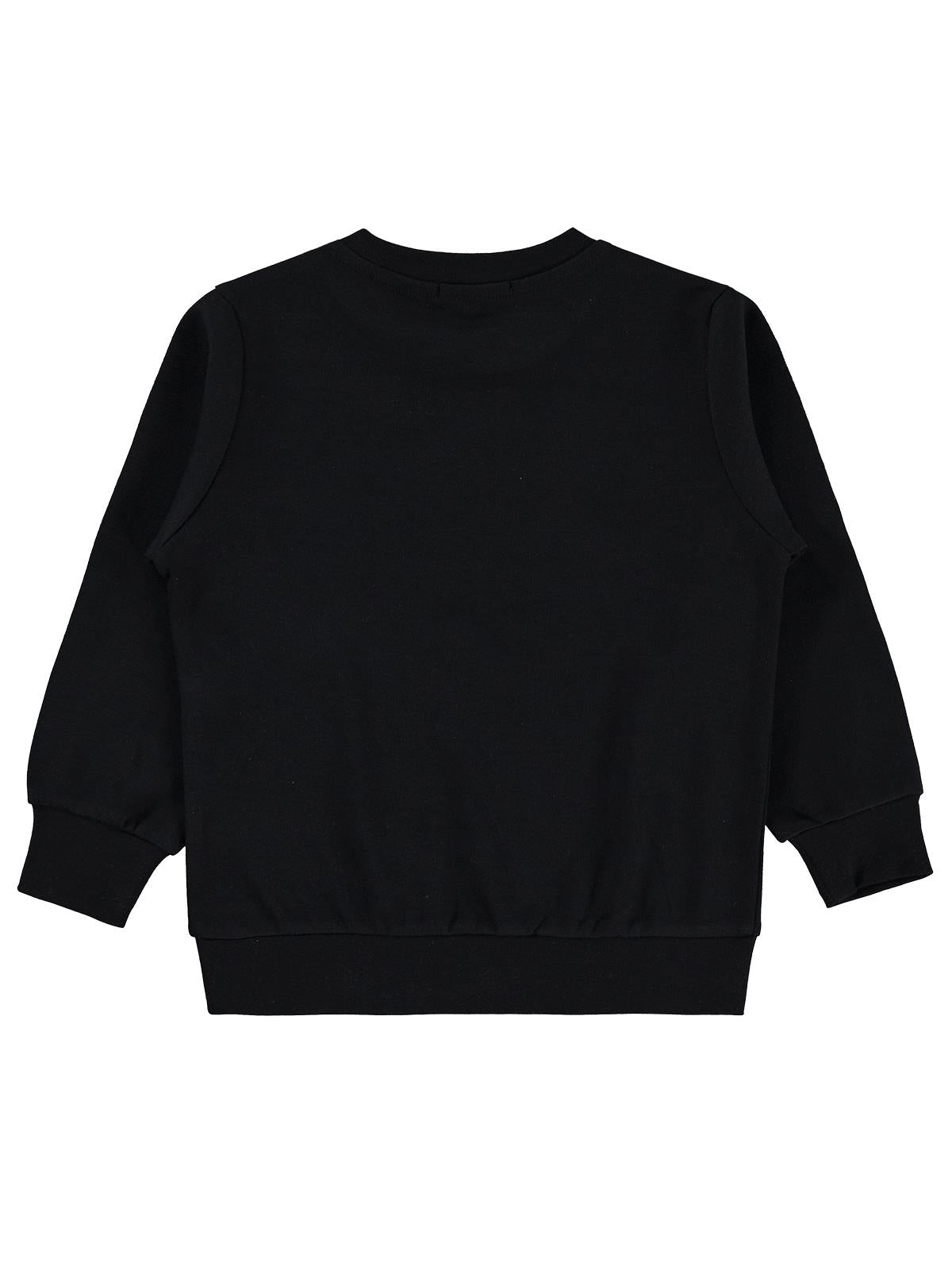 Civil Boys Zeka Küpü iguana Baskılı 2-5 Yaş Sweatshirt - Siyah