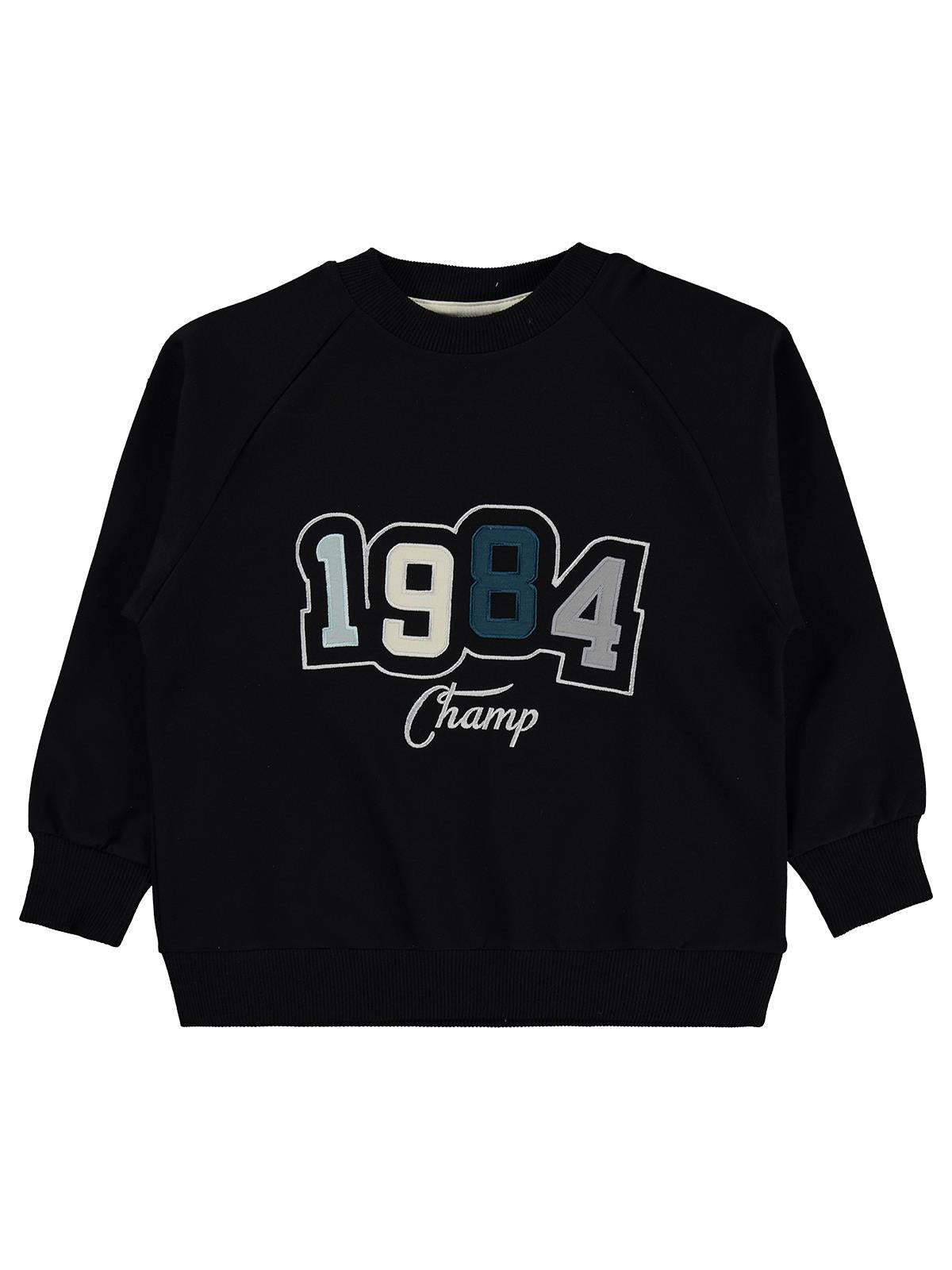 Mışıl Kids 1984 Nakışlı 6-9 Yaş Eşofman Takımı - Siyah