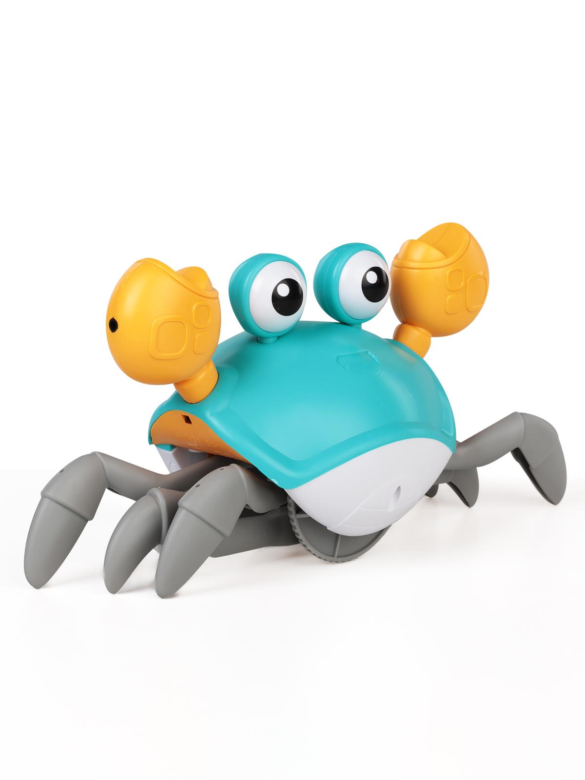 Can Oyuncak Sesli ışıklı sensörlü yengeç Müzikli ve Işıklı Oyuncaklar - Mavi