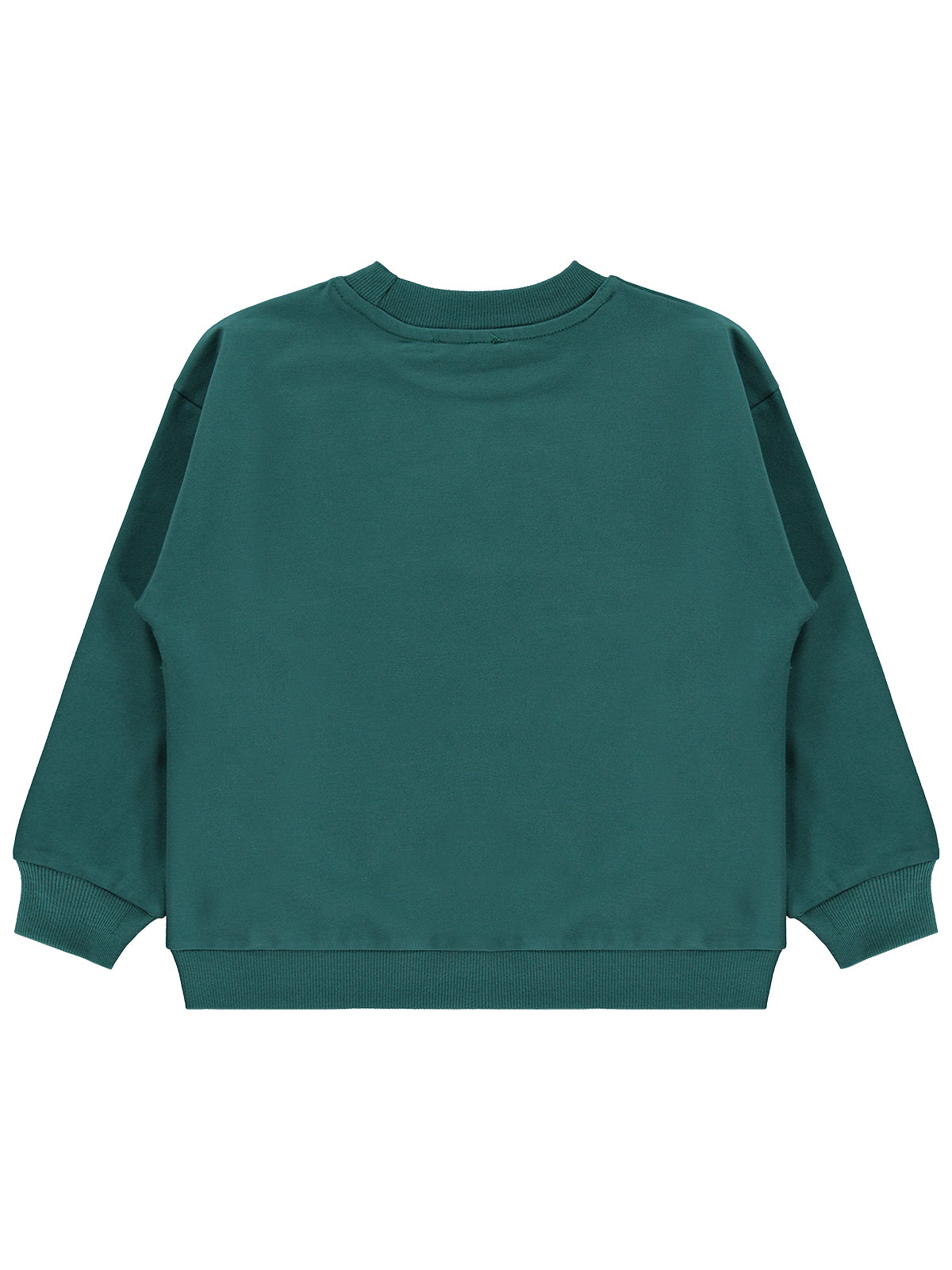 Civil Boys Erkek Çocuk Basic Sweatshirt | Fırçalı 2 İp Uzun Kol | Okul Kreş ve Günlük Kullanım - Yeşil