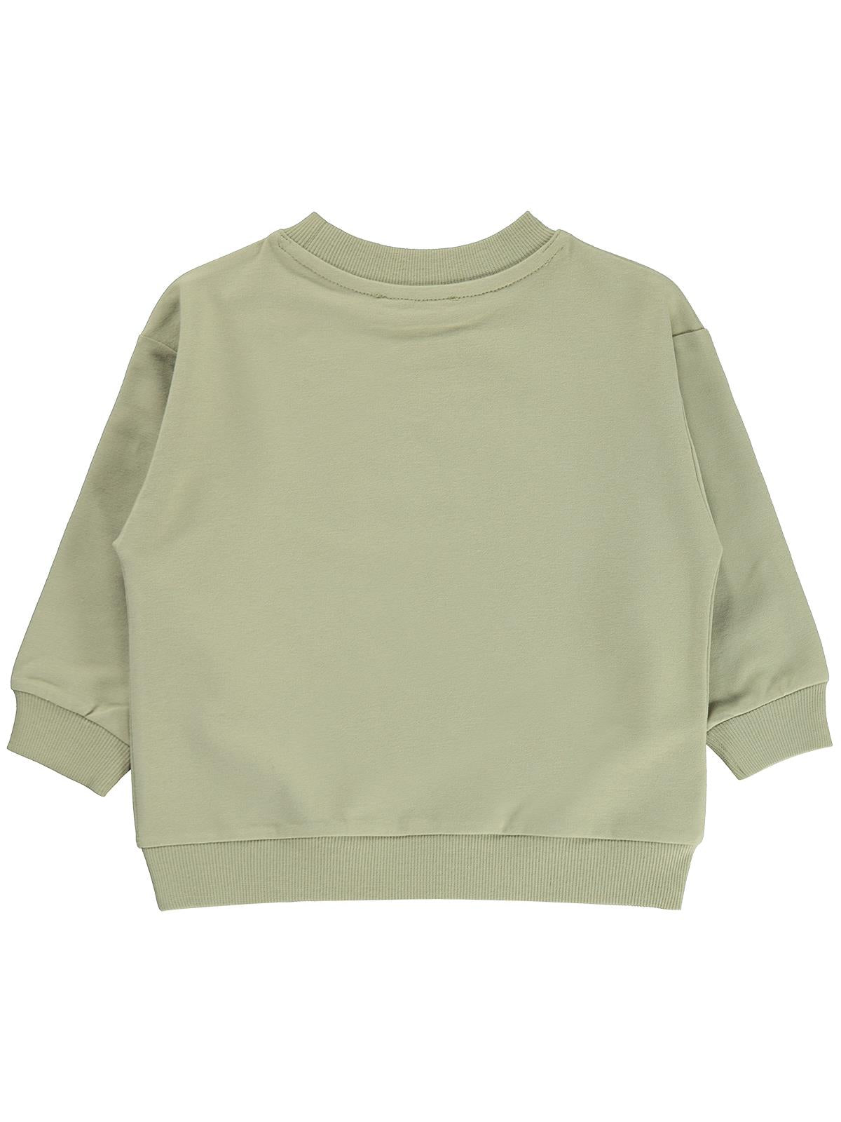 Civil Boys Erkek Çocuk Basic Sweatshirt | Fırçalı 2 İp Uzun Kol | Okul Kreş ve Günlük Kullanım - Haki