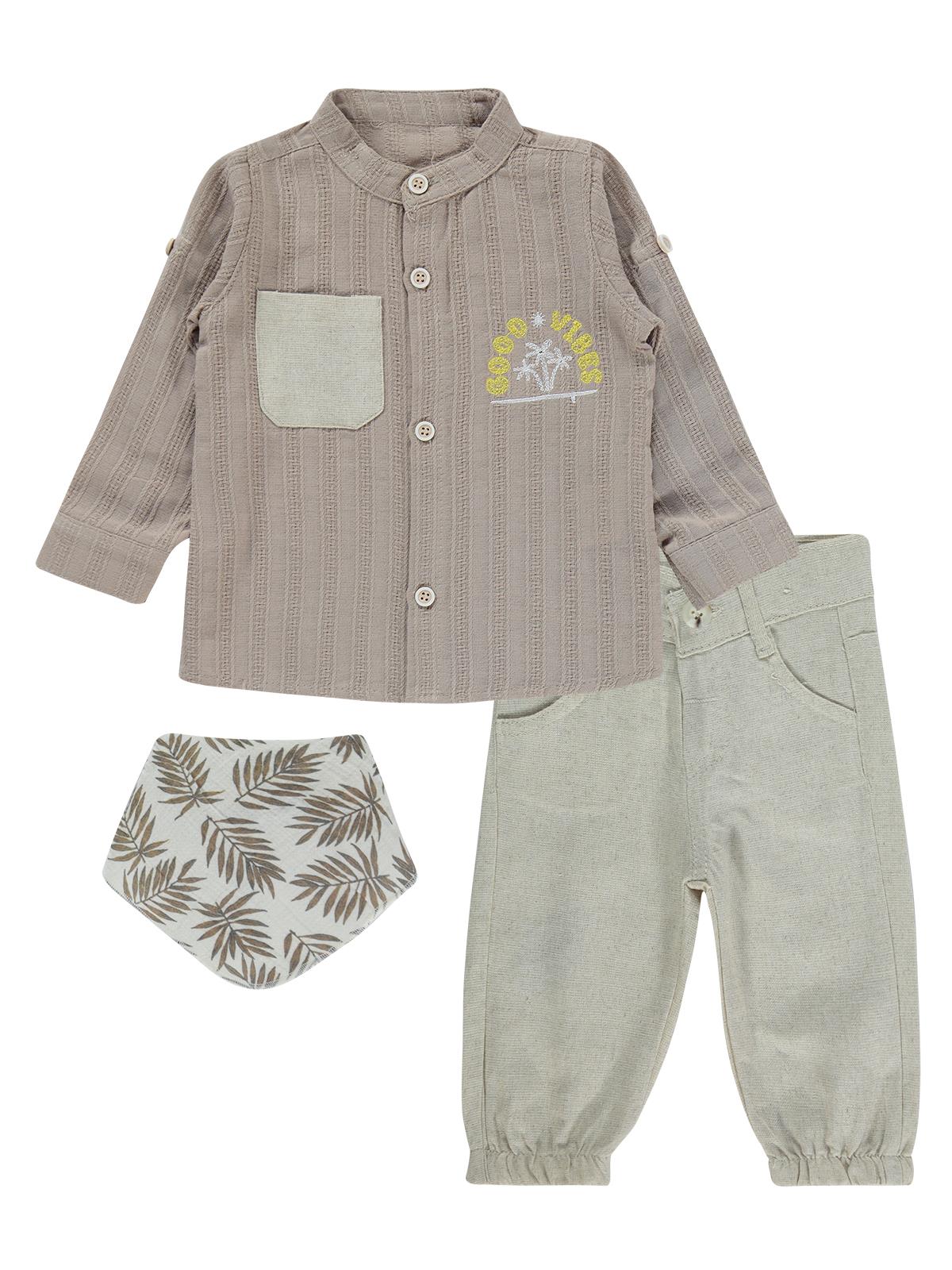 Concept Fularlı 3 Lü 6-18 Ay Takım - Bej