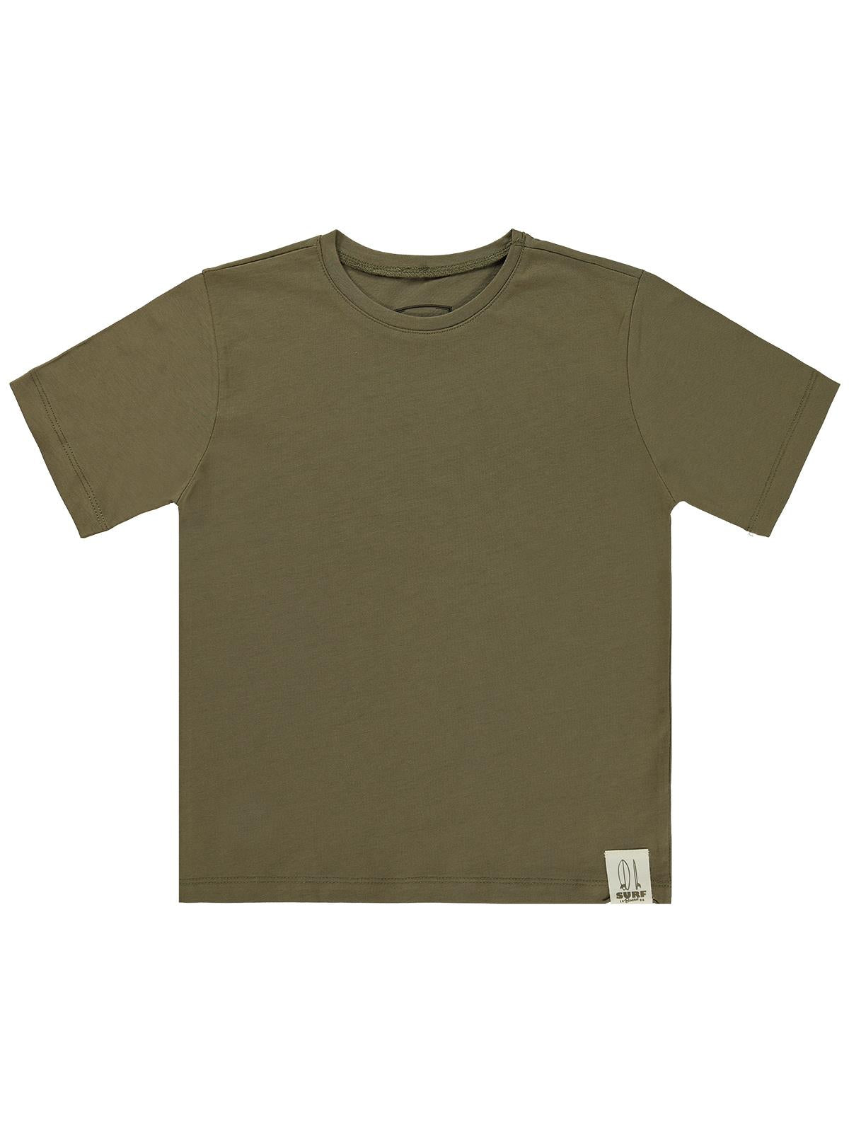 Civil Boys Basic Surf Etiketli 10-13 Yaş Tişört - Haki